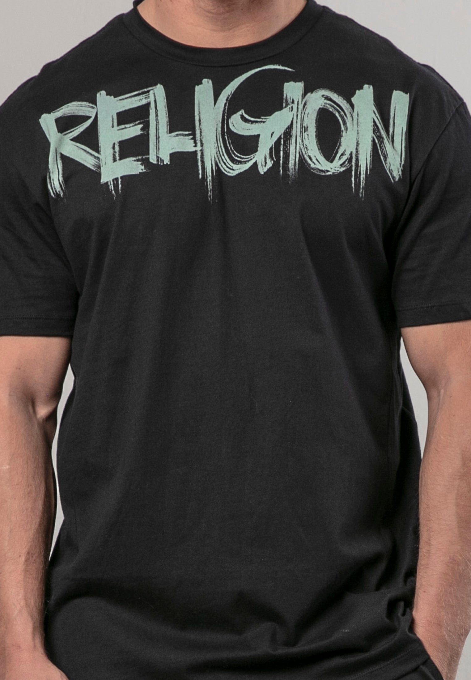 RELIGION BRUSH T-SHIRT BLACK