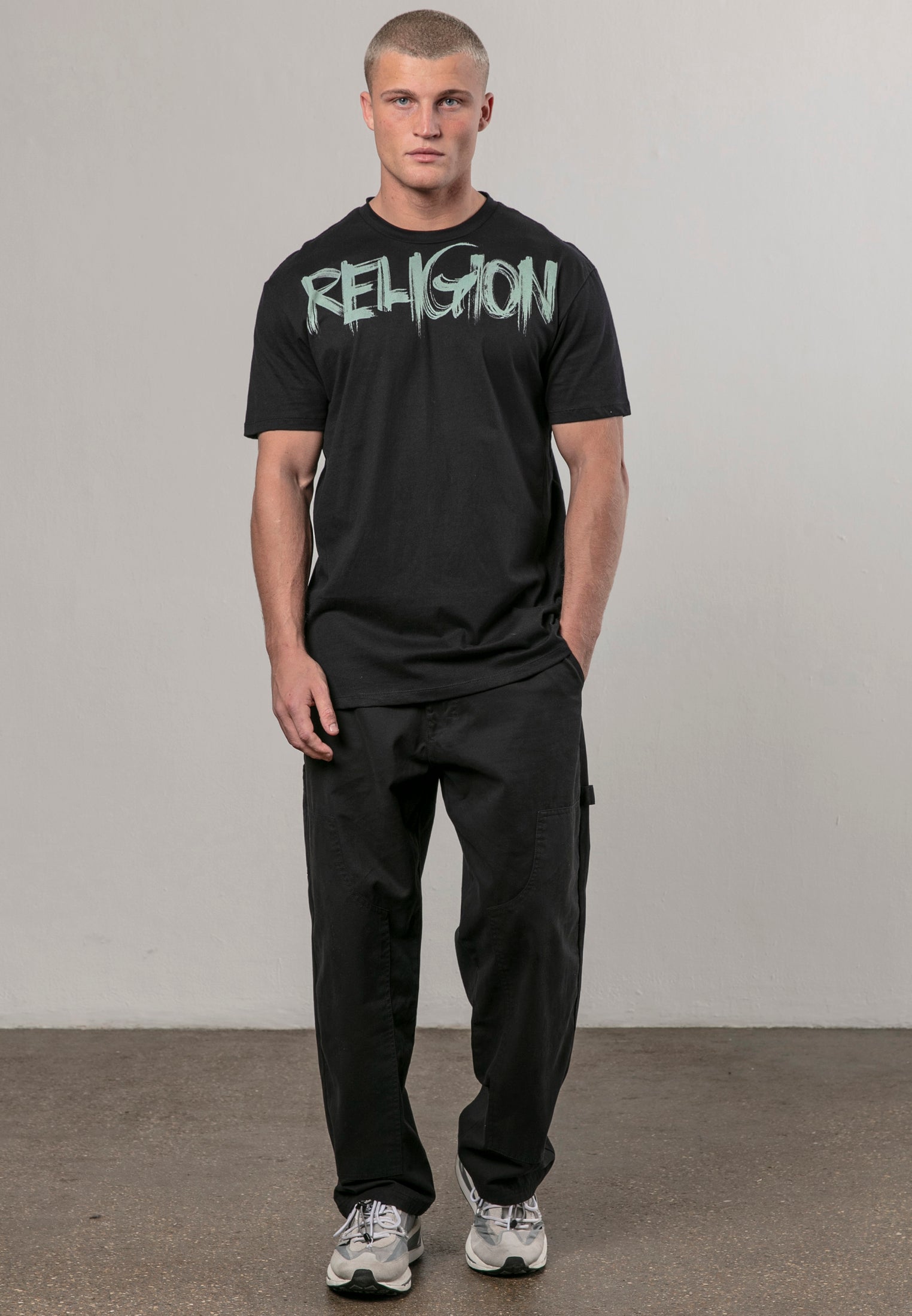 RELIGION BRUSH T-SHIRT BLACK