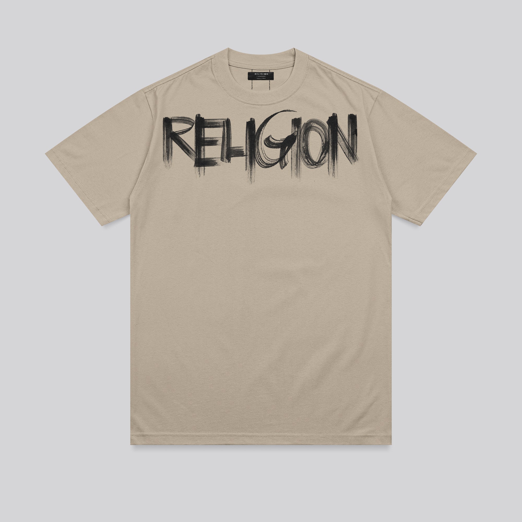 RELIGION BRUSH T-SHIRT FAWN