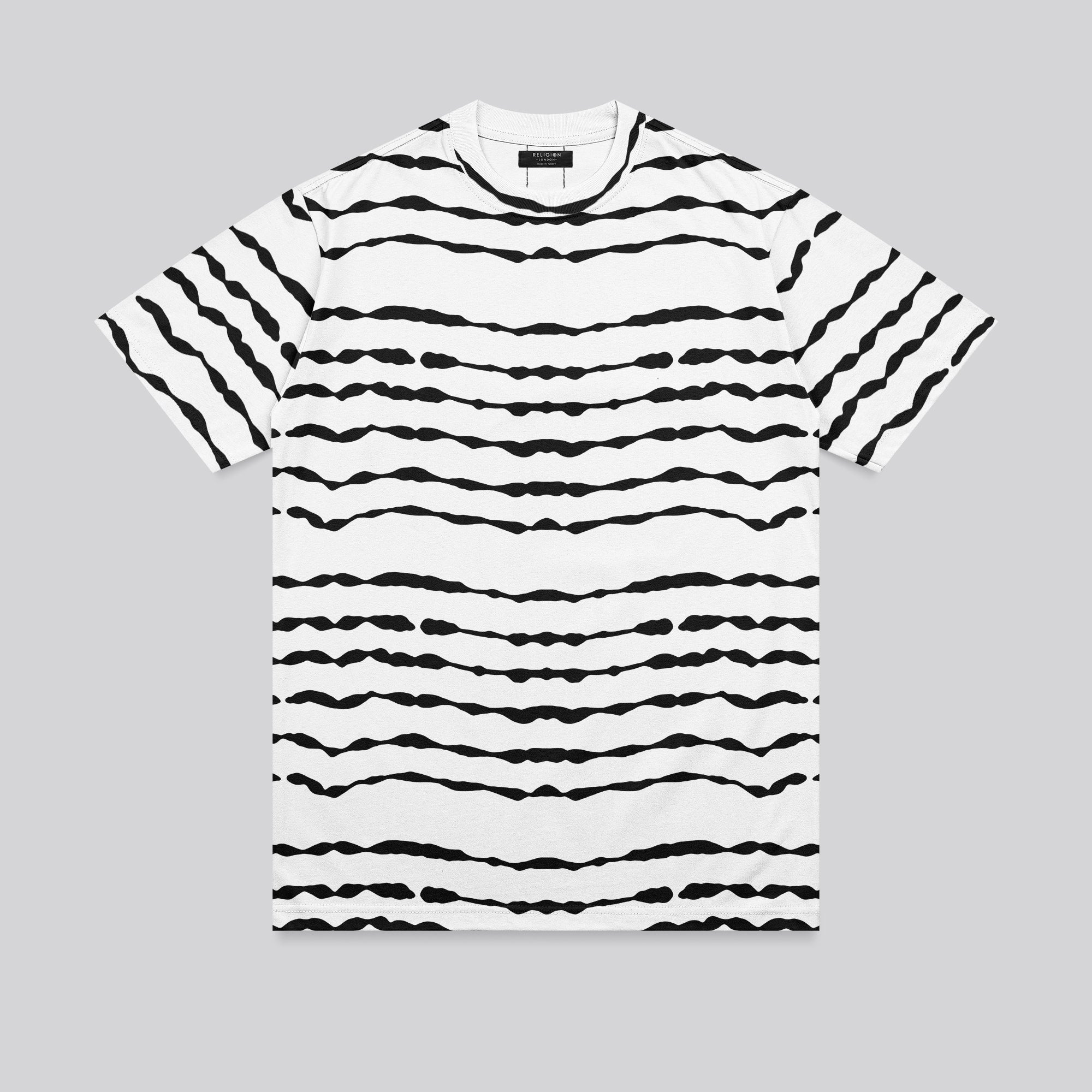 STRIPES T-SHIRT WHITE & BLACK