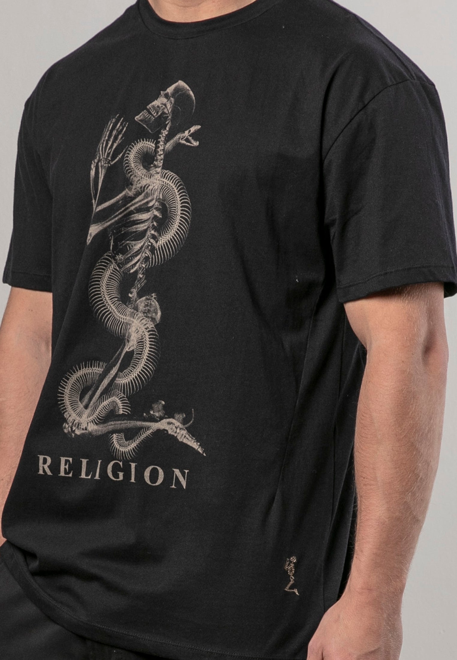 XRAY SKEL N SNAKE T-SHIRT BLACK