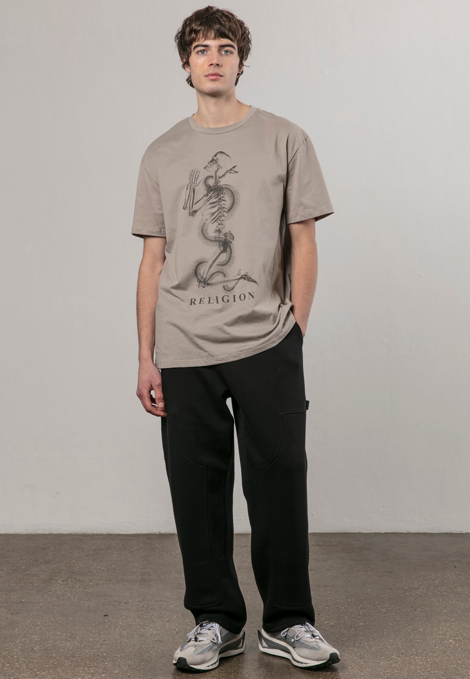 XRAY SKEL N SNAKE T-SHIRT FAWN