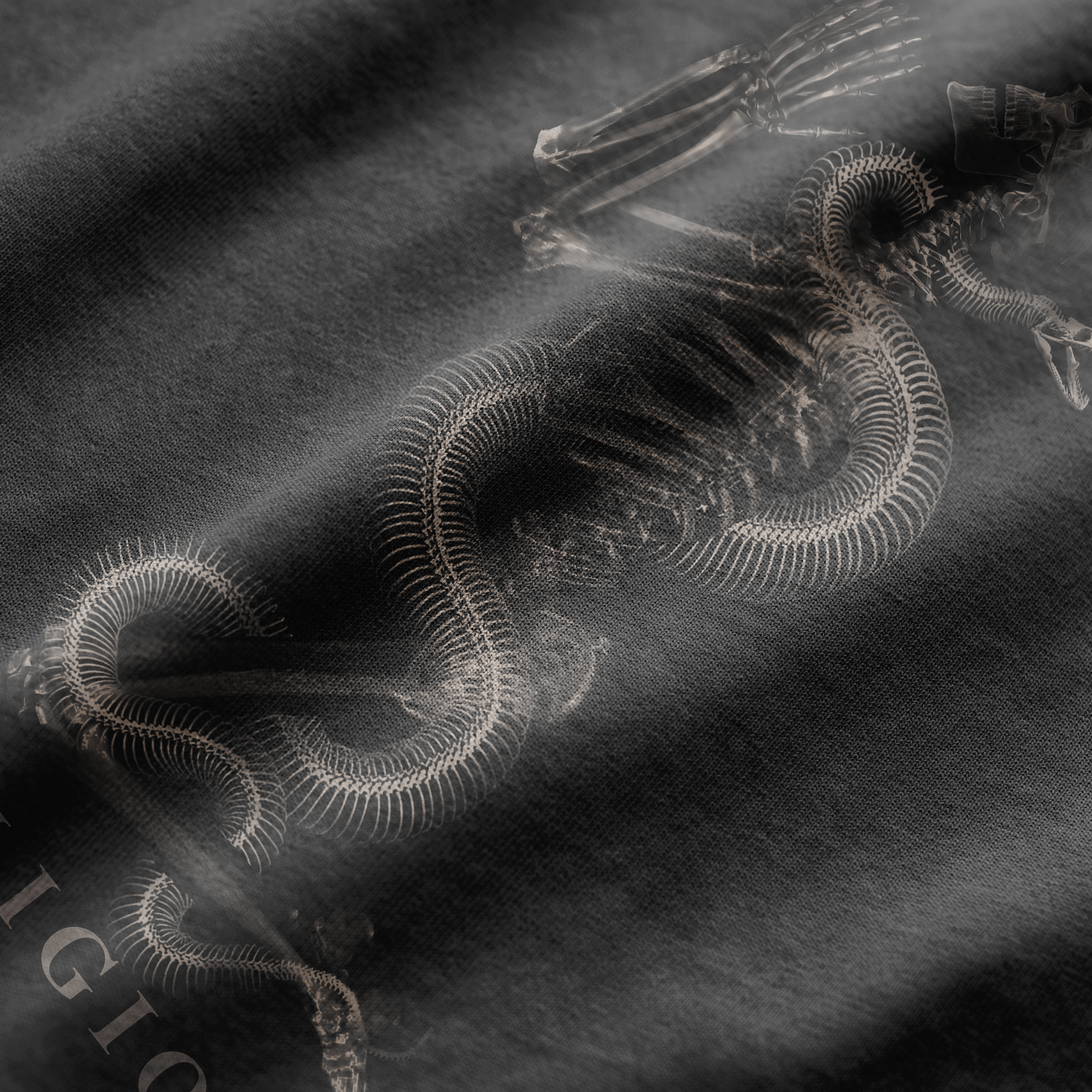 XRAY SKEL N SNAKE T-SHIRT BLACK