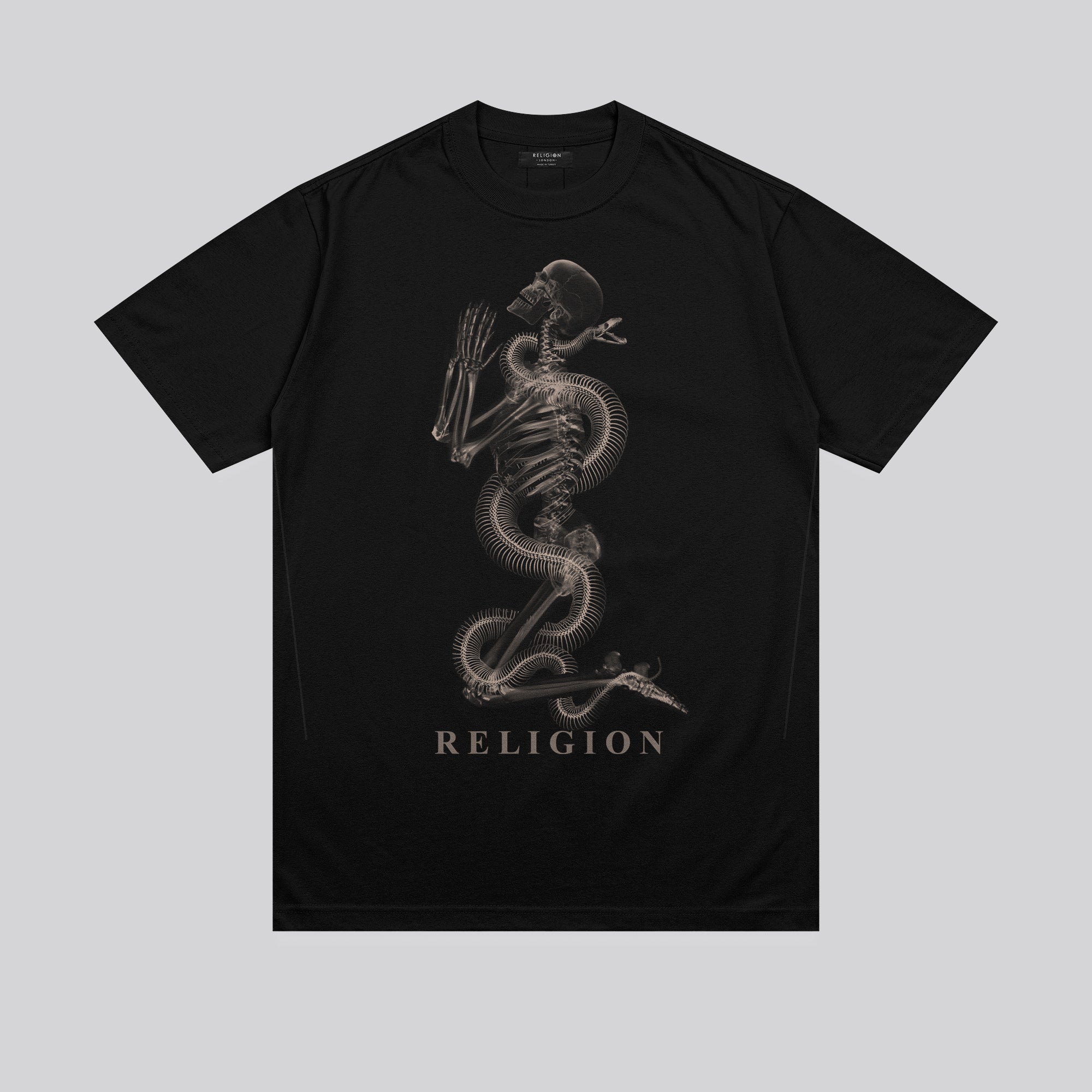 XRAY SKEL N SNAKE T-SHIRT BLACK