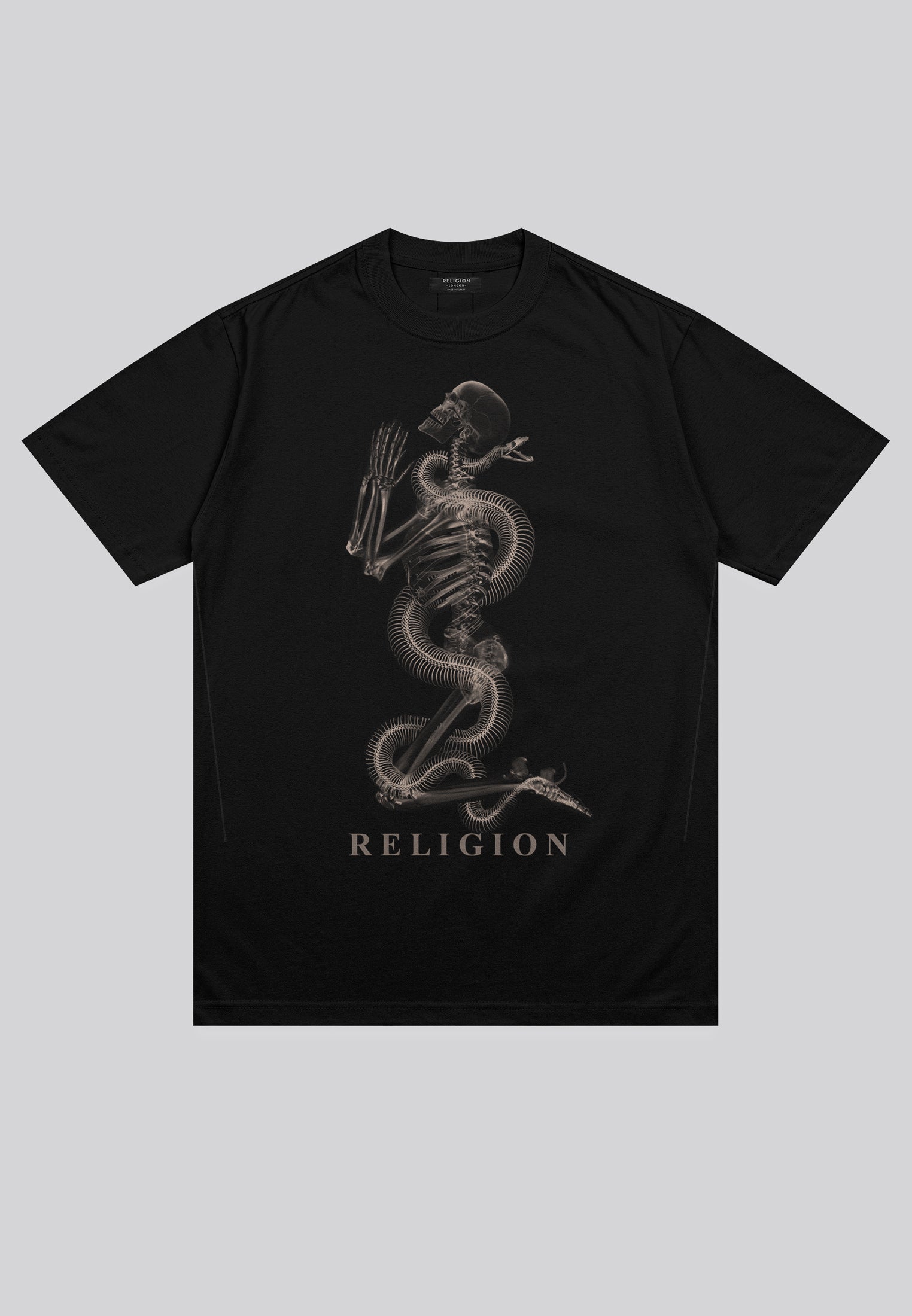 XRAY SKEL N SNAKE T-SHIRT BLACK