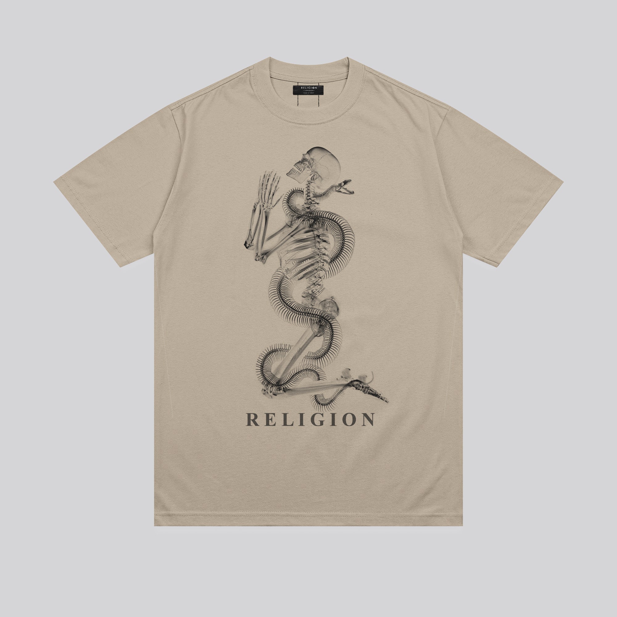 XRAY SKEL N SNAKE T-SHIRT FAWN