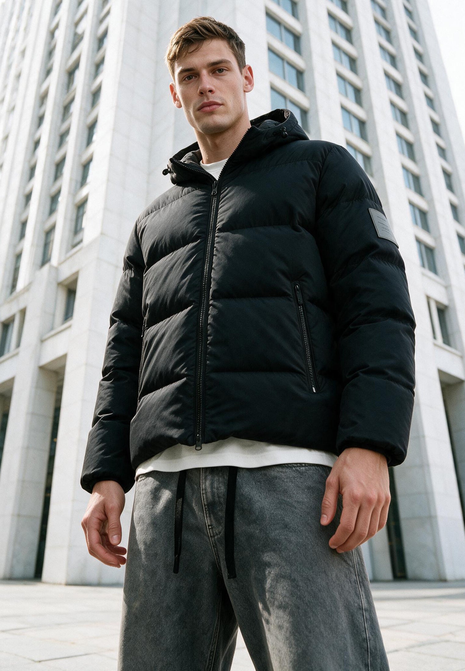 PERFORMANCE PUFFER JACKET WASHED BLACK
