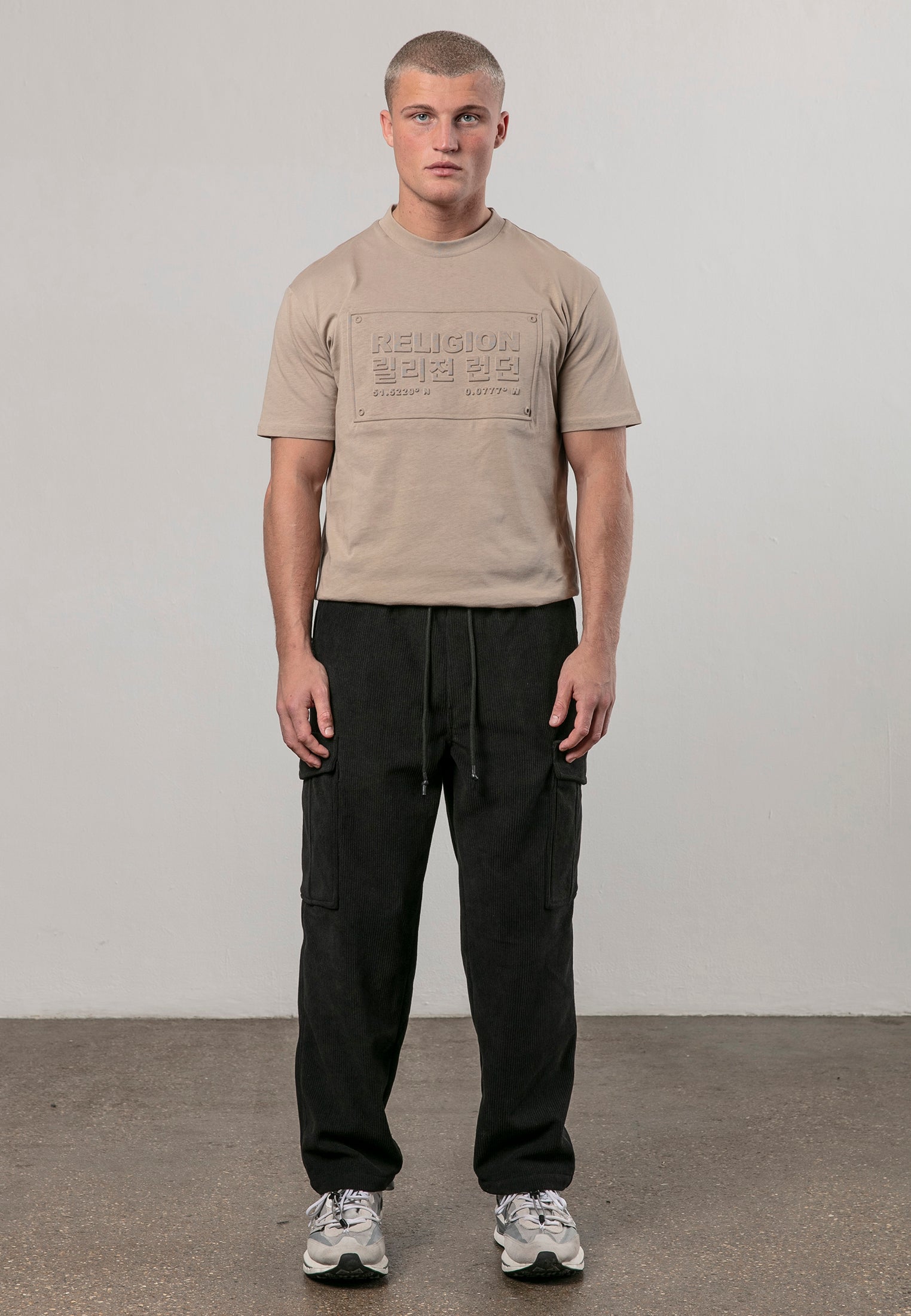 CORD LOUNGE PANTS BLACK