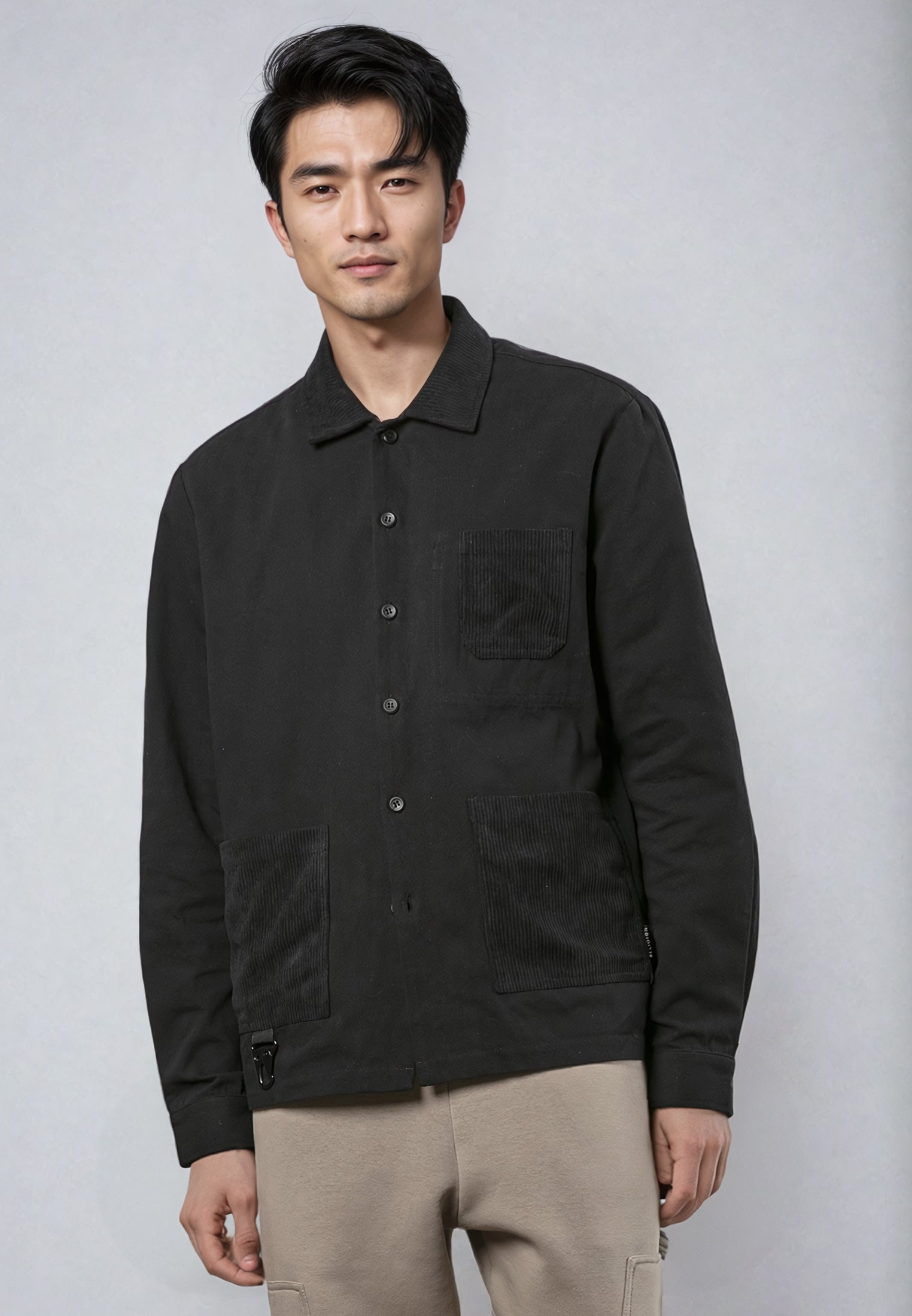 CLIP OVER SHIRT BLACK