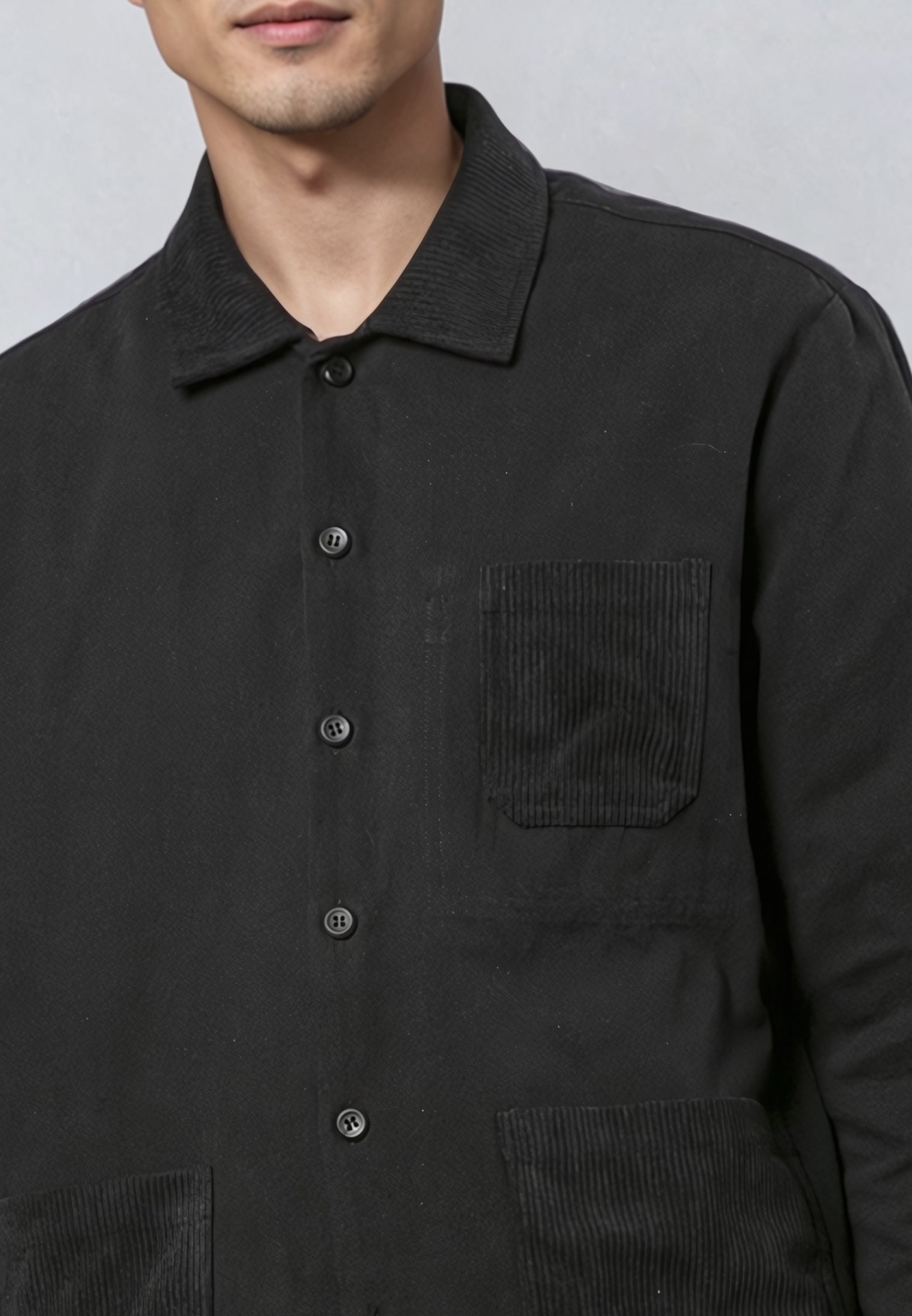 CLIP OVER SHIRT BLACK