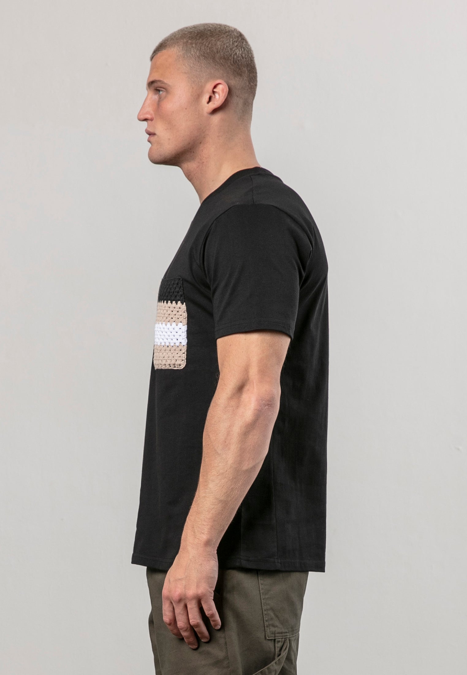 KNIT POCKET T-SHIRT BLACK