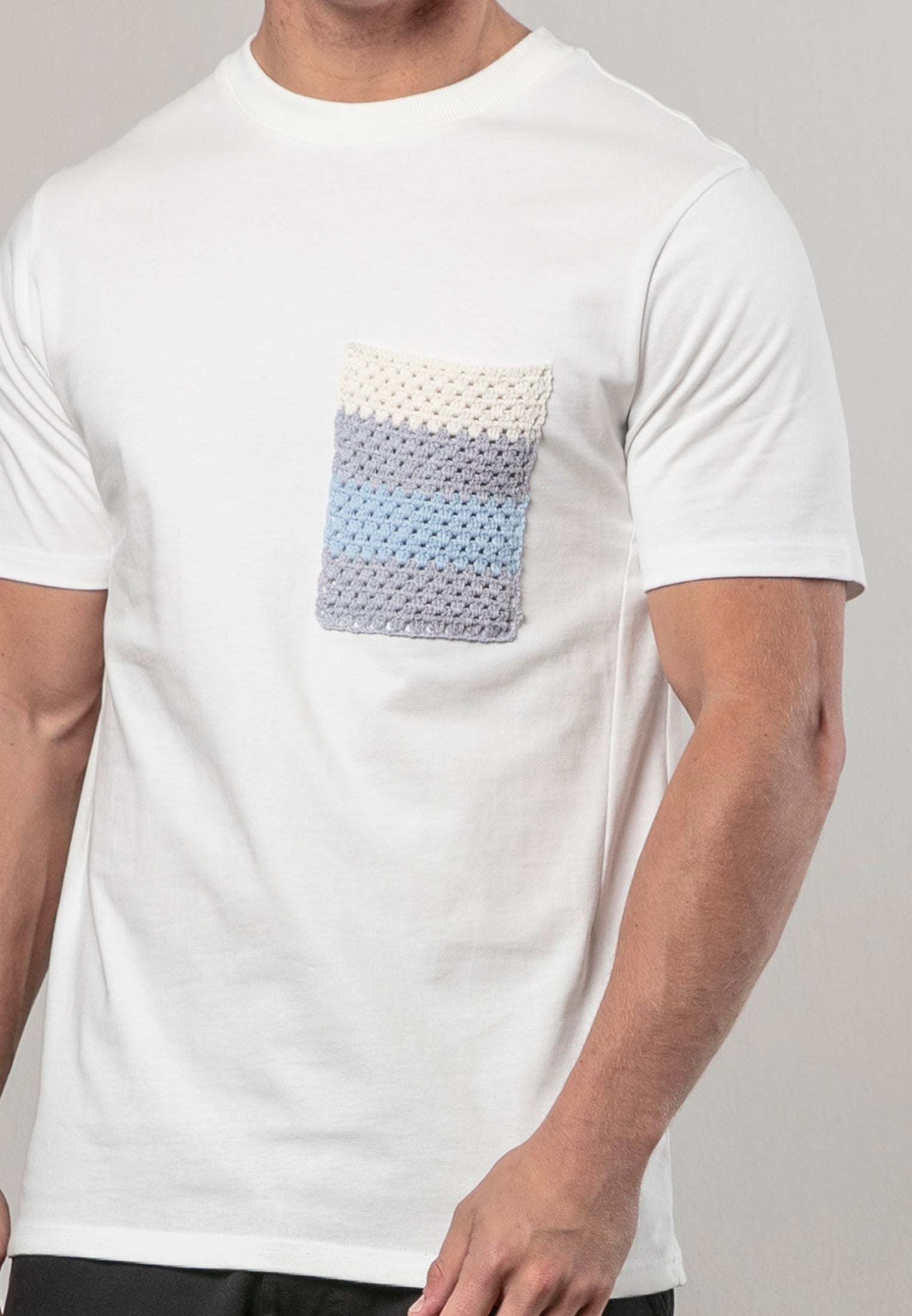 KNIT POCKET T-SHIRT OFF WHITE