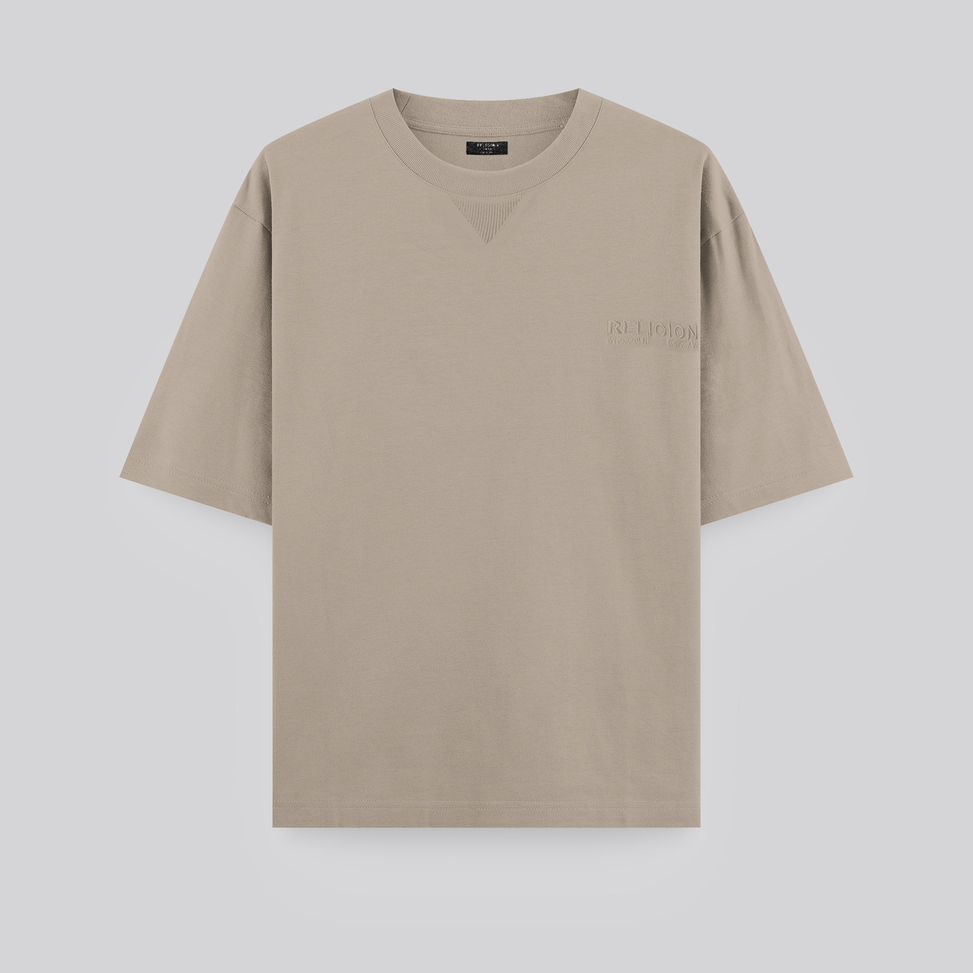 LOGO OVERSIZED T-SHIRT FAWN