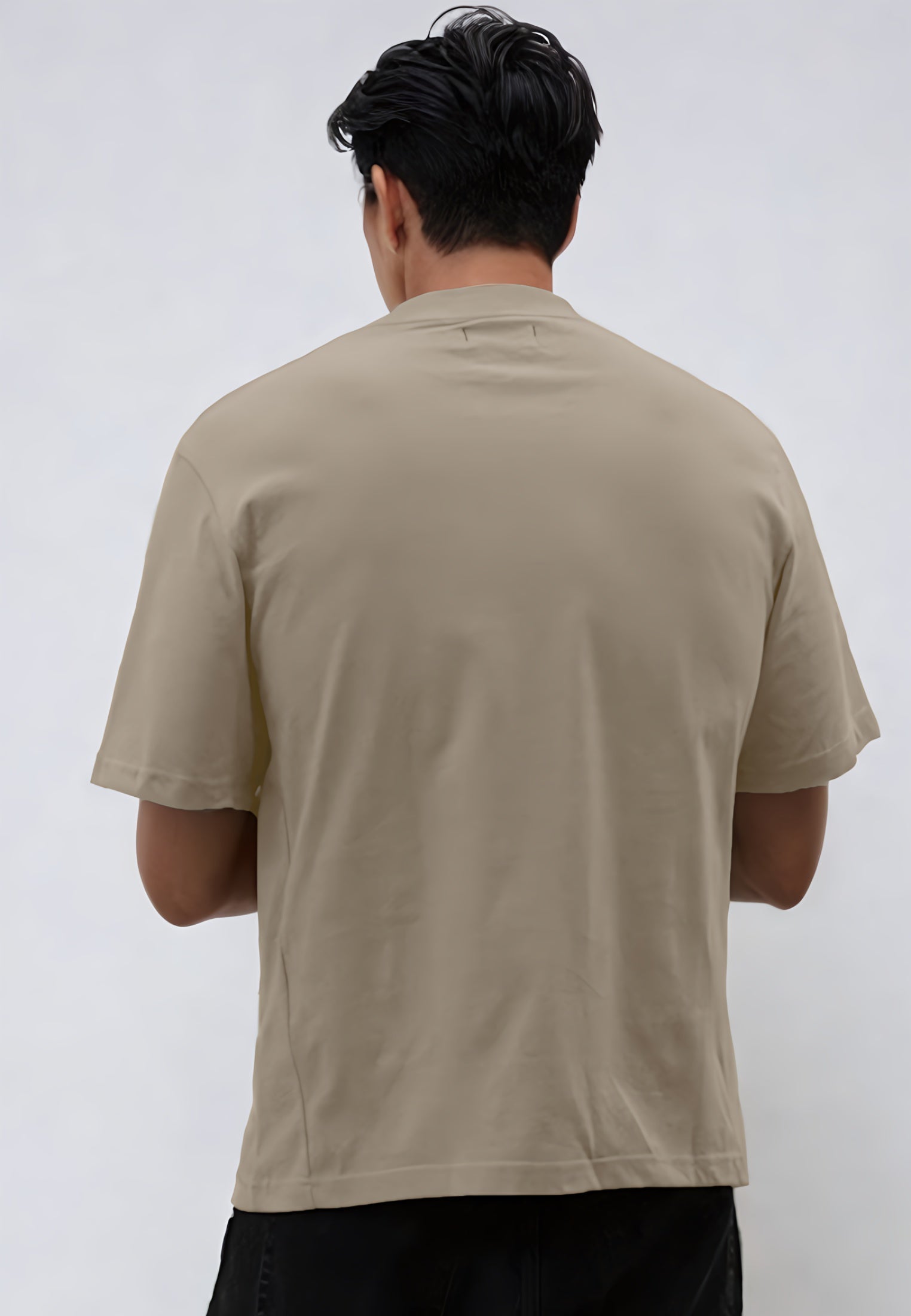 LOGO OVERSIZED T-SHIRT FAWN