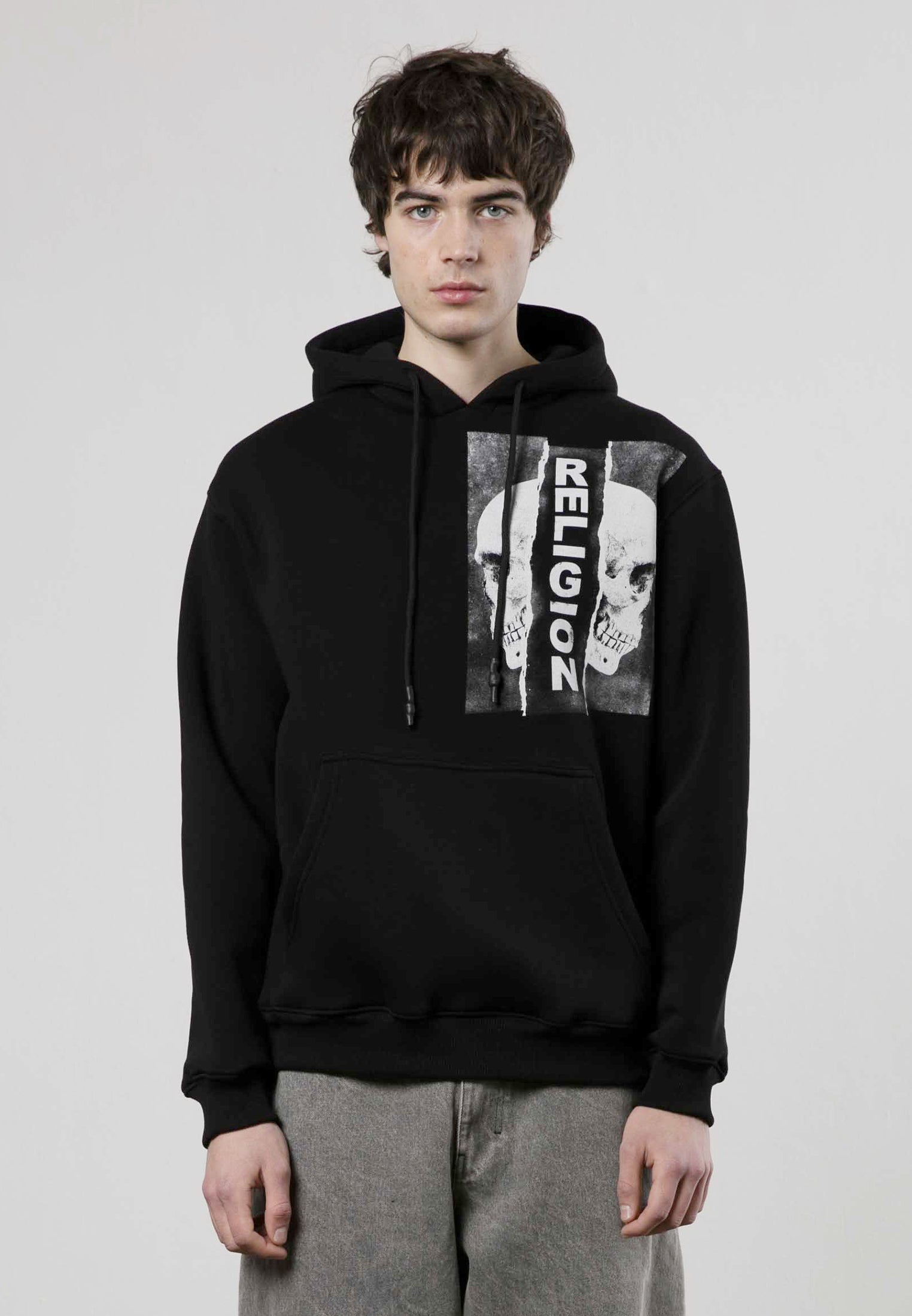 RIPPED HOODIE BLACK