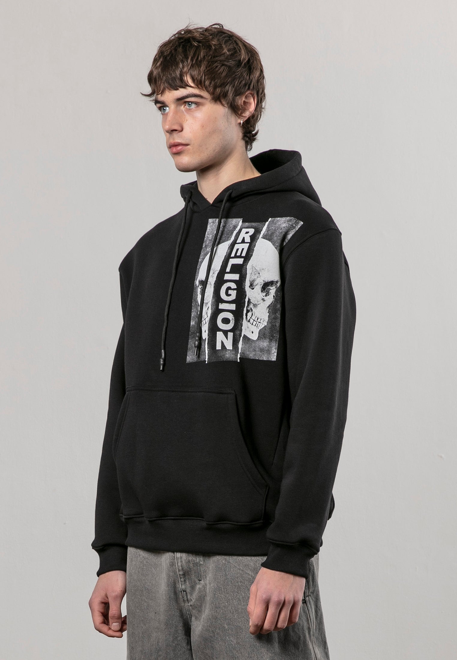 RIPPED HOODIE BLACK