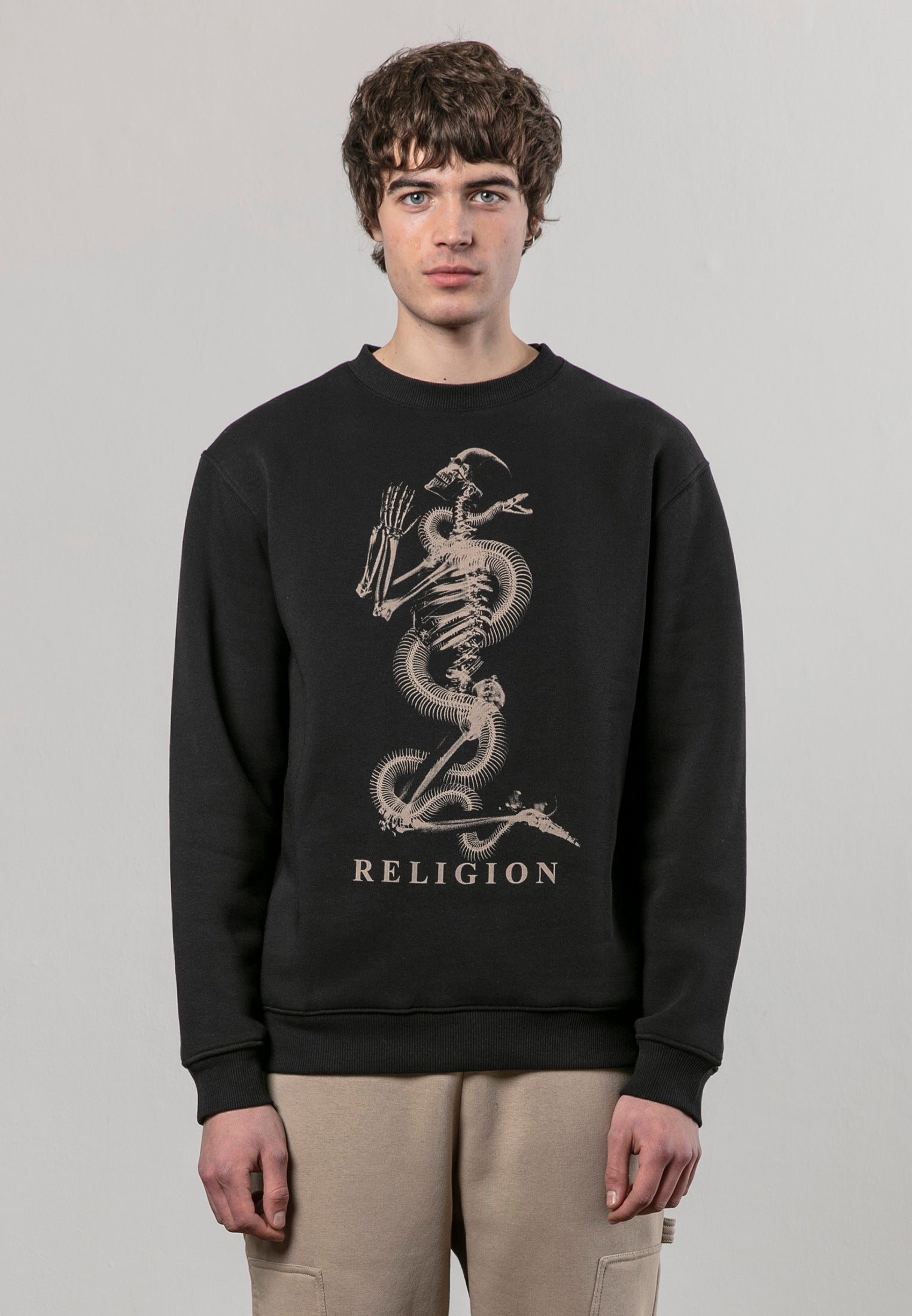 XRAY SKEL N SNAKE SWEAT BLACK