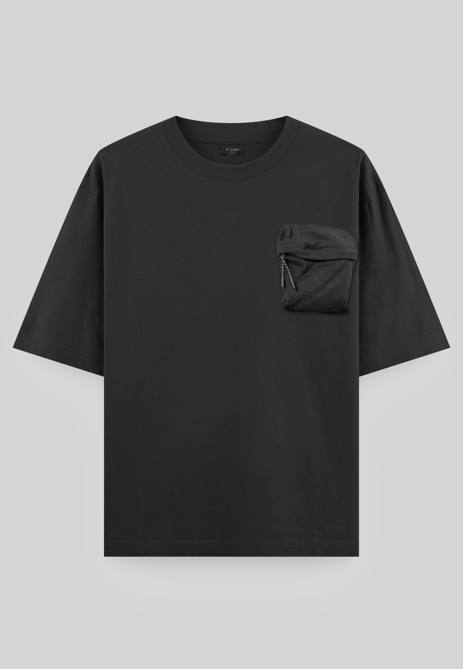 ZIP POCKET T-SHIRT BLACK