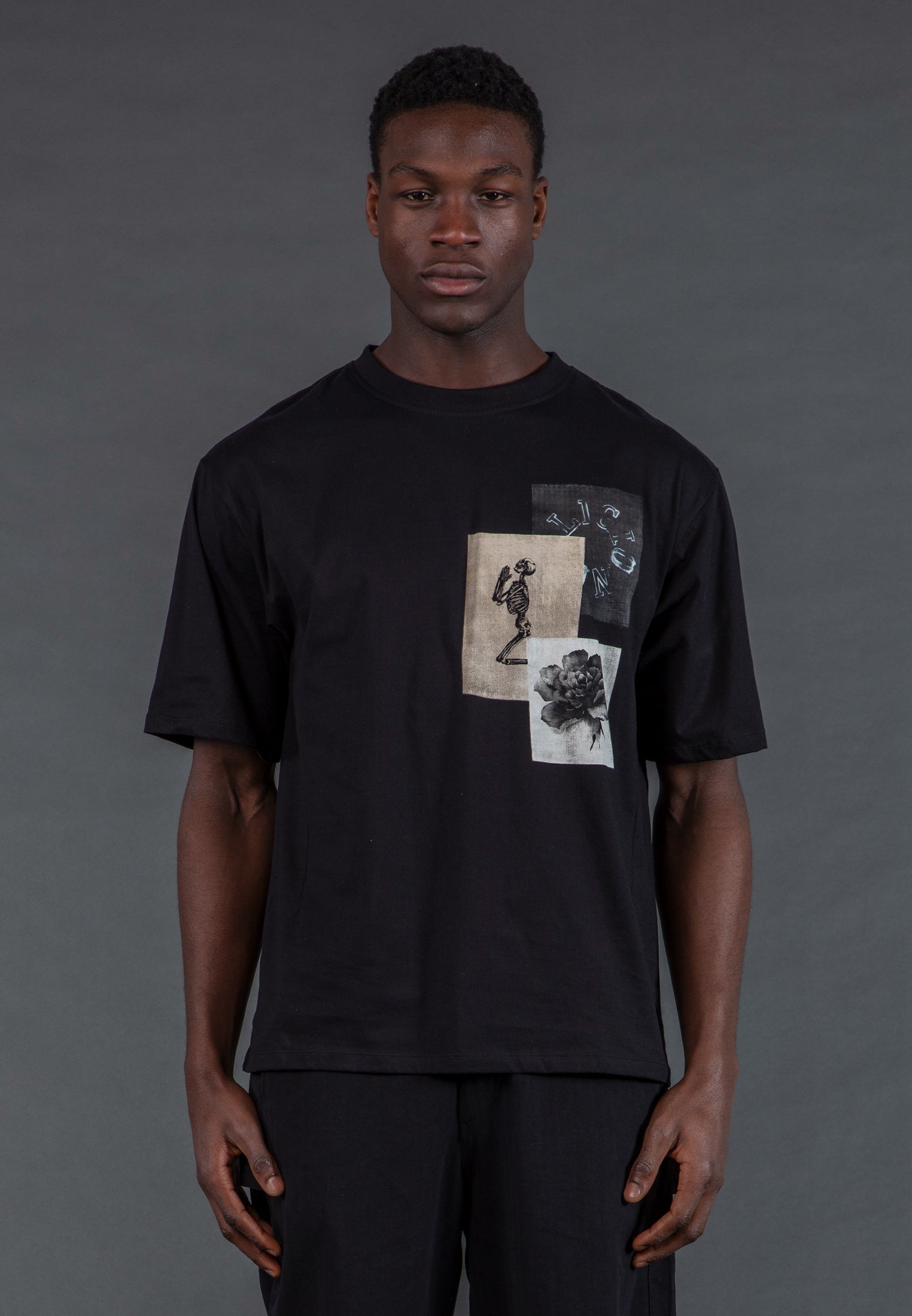 APPLIQUE T-SHIRT BLACK