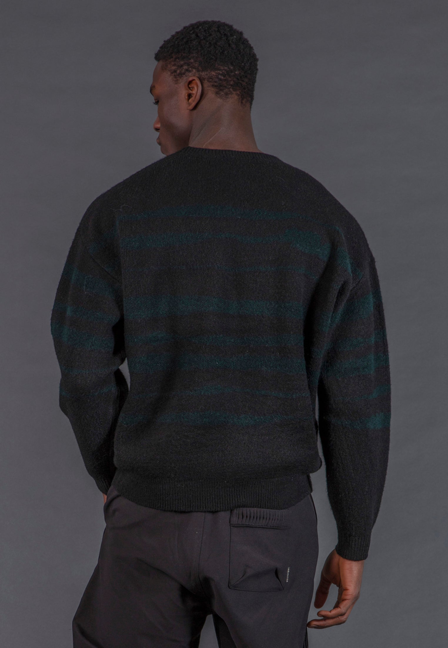 TRACK KNIT BLACK & GREEN