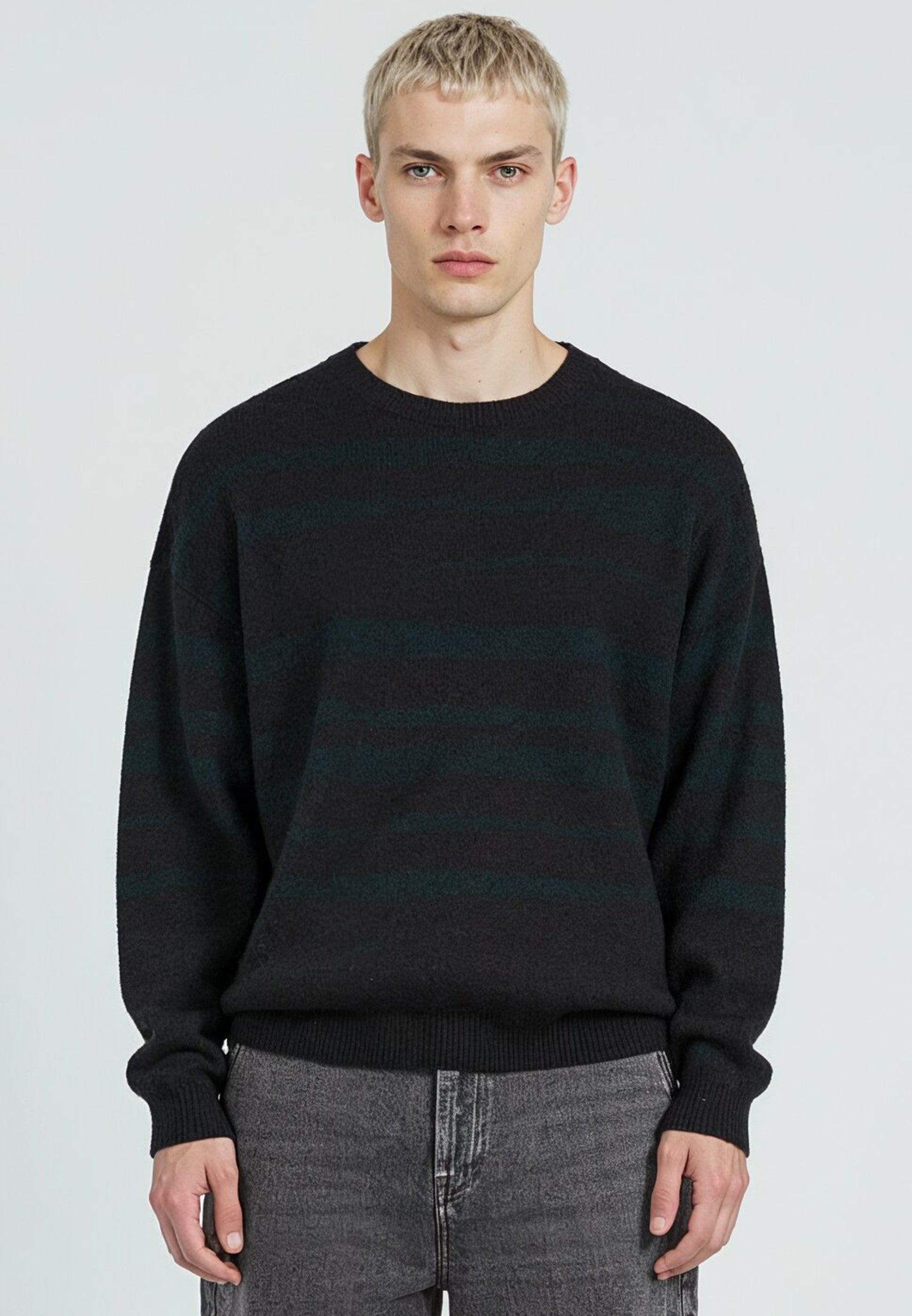 TRACK KNIT BLACK & GREEN