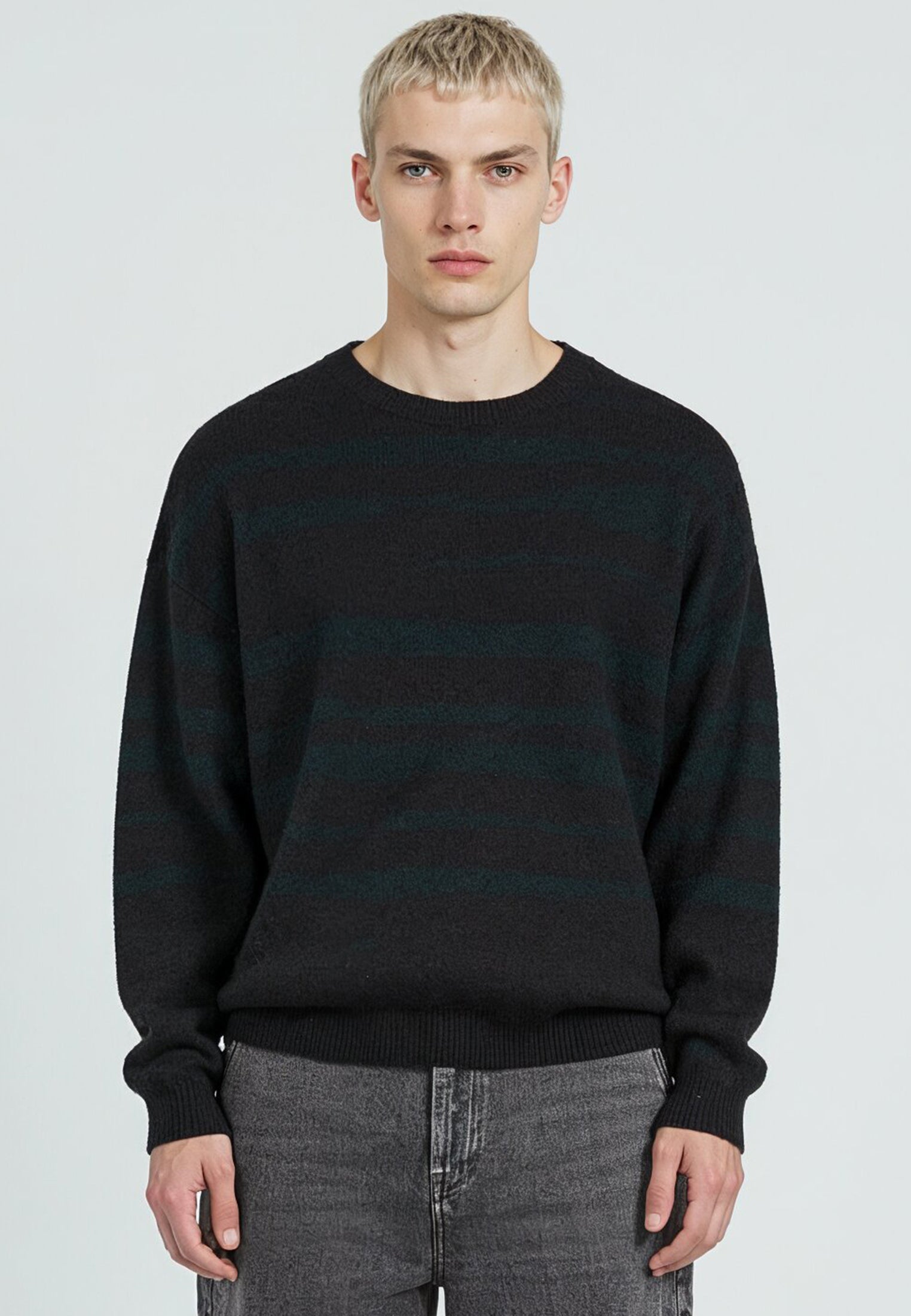 TRACK KNIT BLACK & GREEN