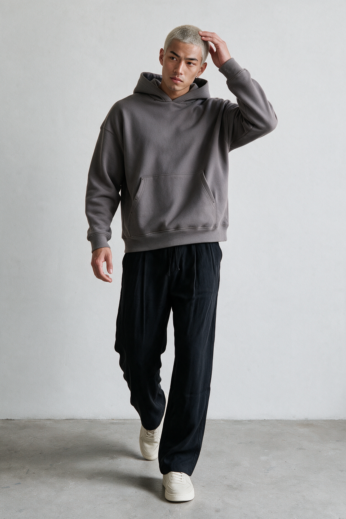 ACID RIPPER HOODIE CEMENT GREY