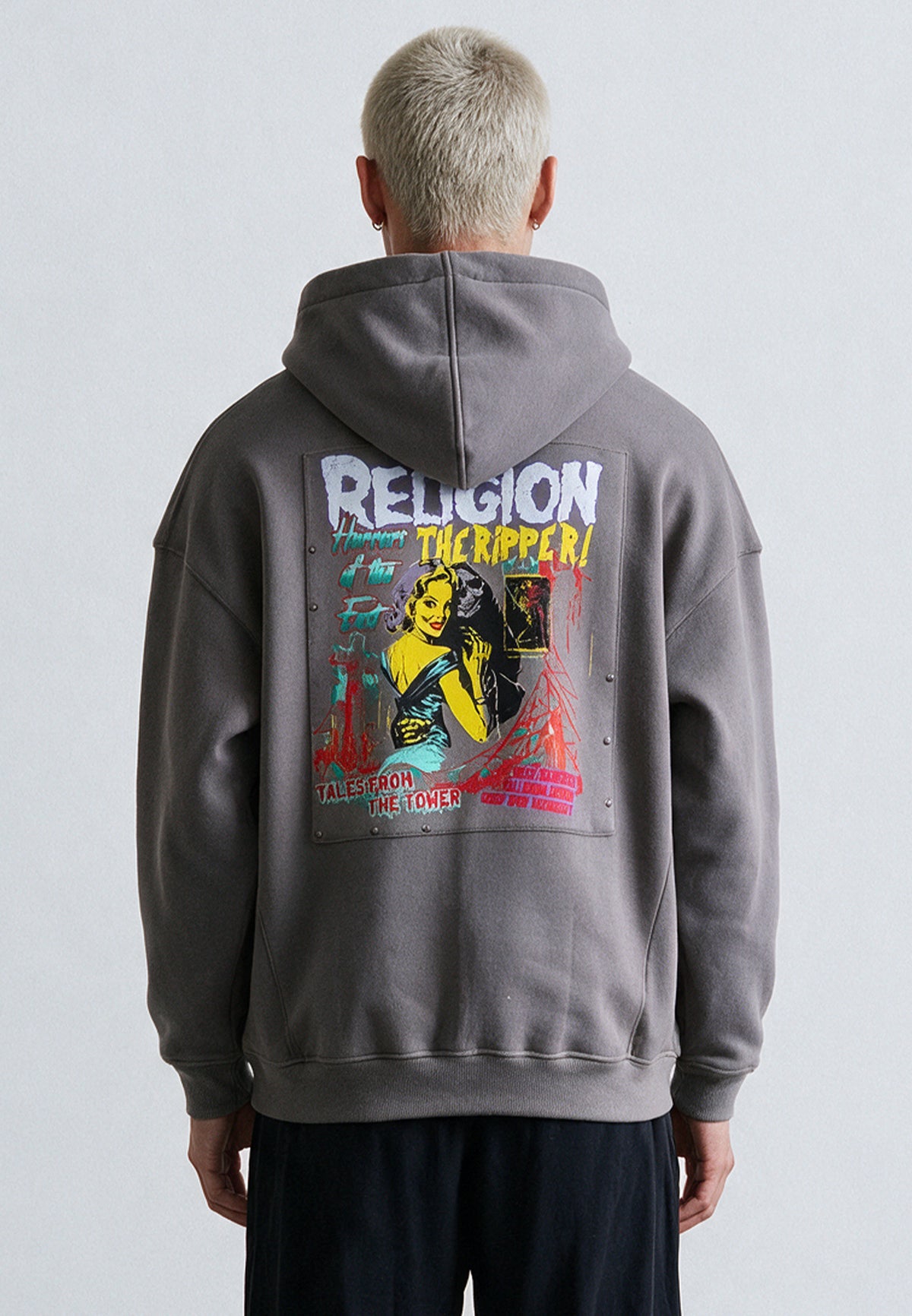 ACID RIPPER HOODIE CEMENT GREY