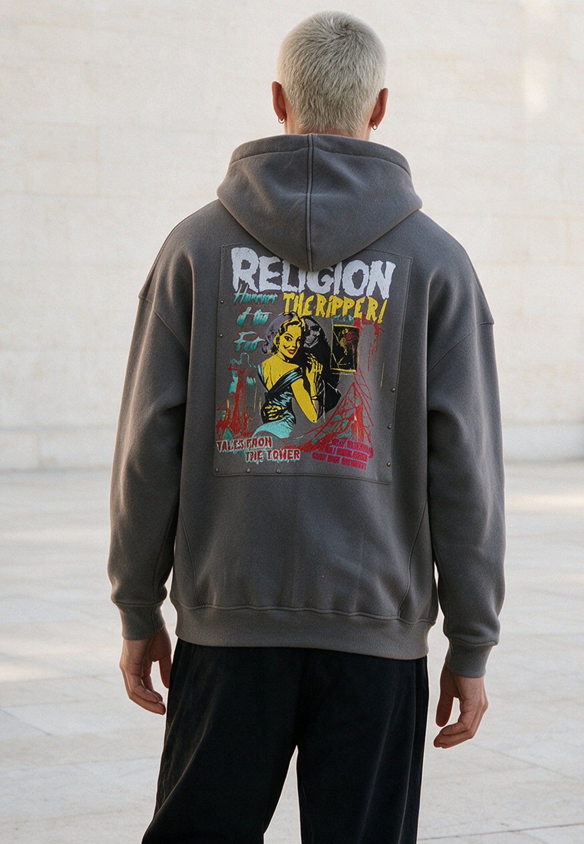 ACID RIPPER HOODIE CEMENT GREY