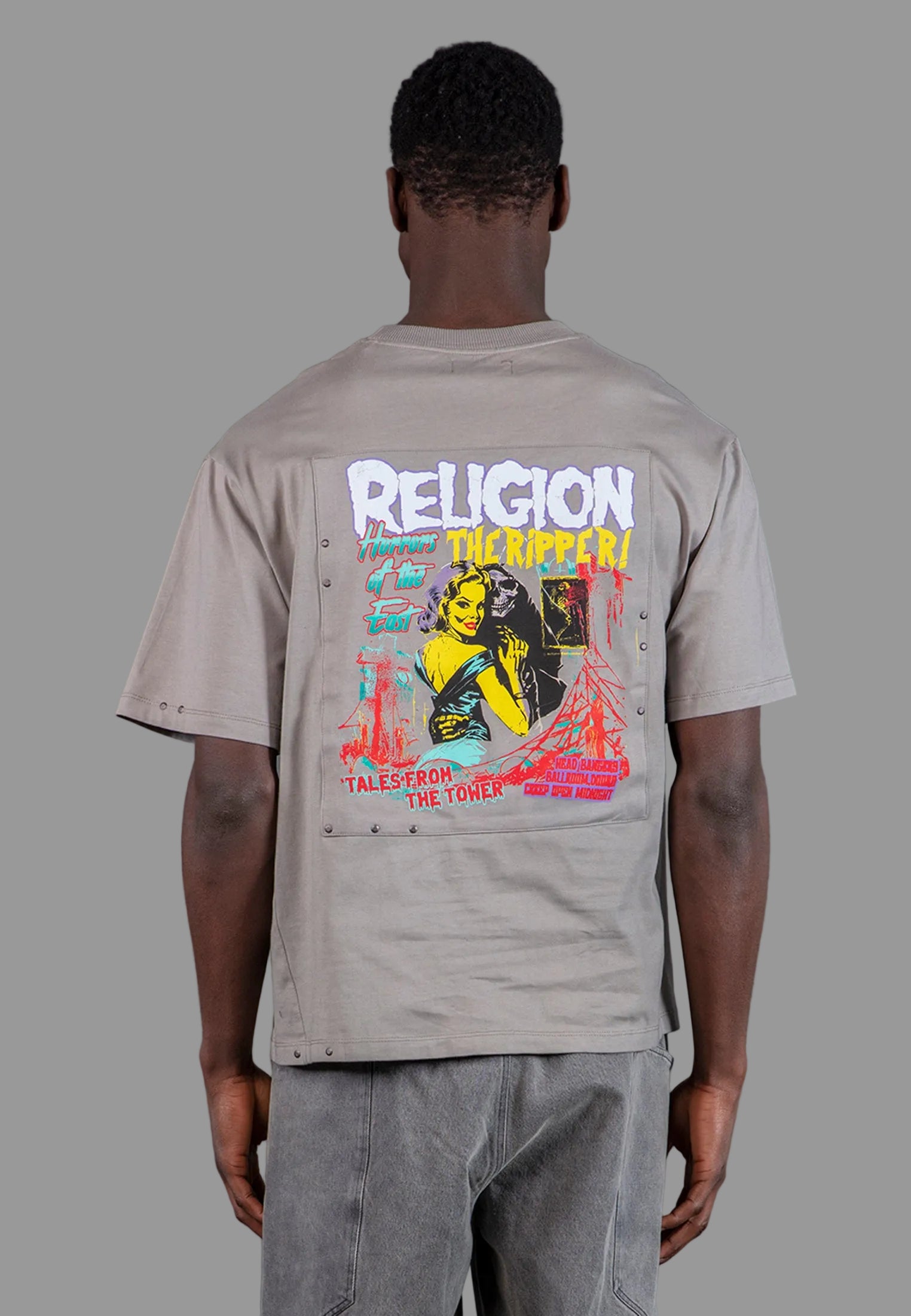 RELIGION Acid Ripper Grey T-shirt