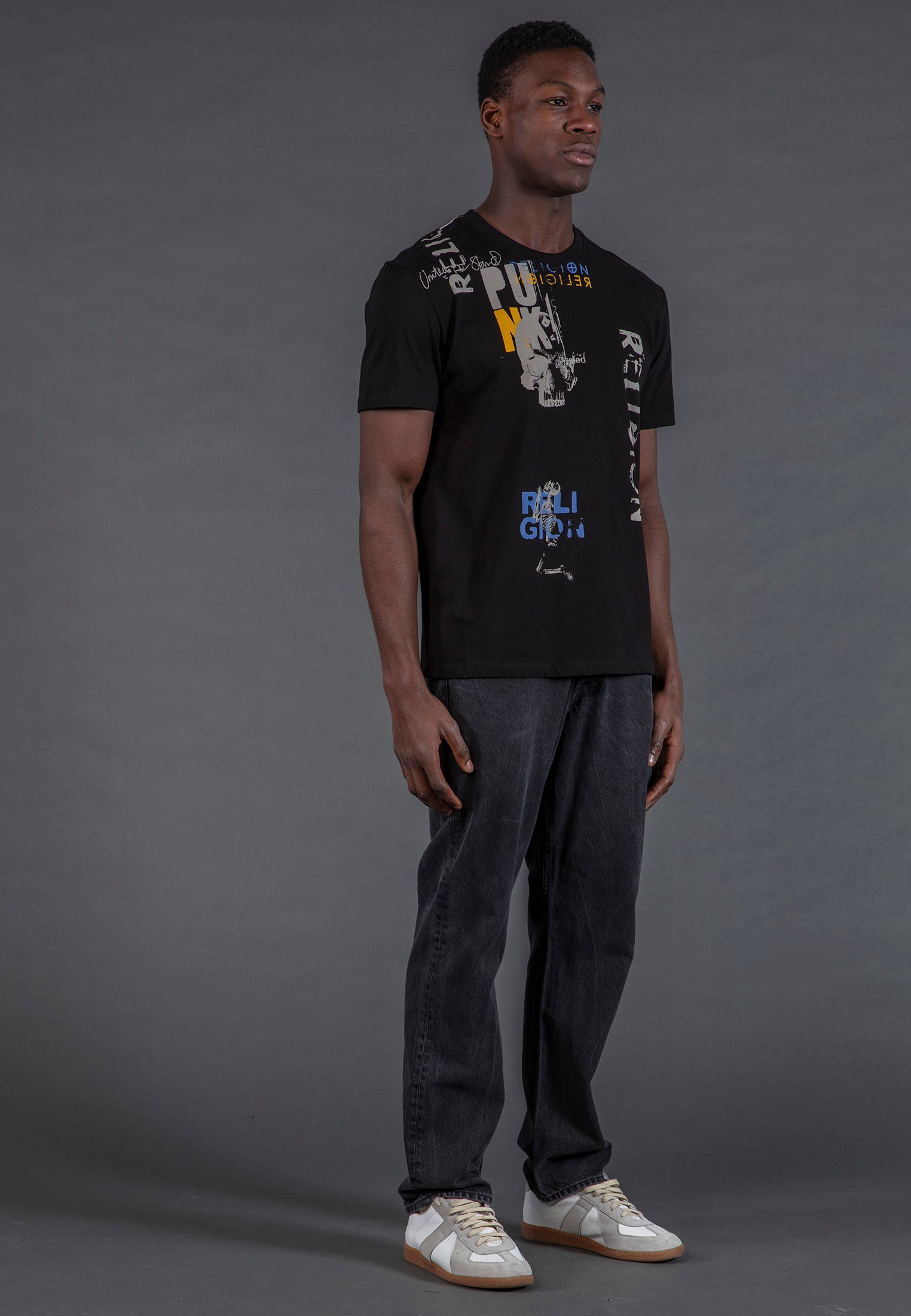 PUNK COLOUR T-SHIRT BLACK