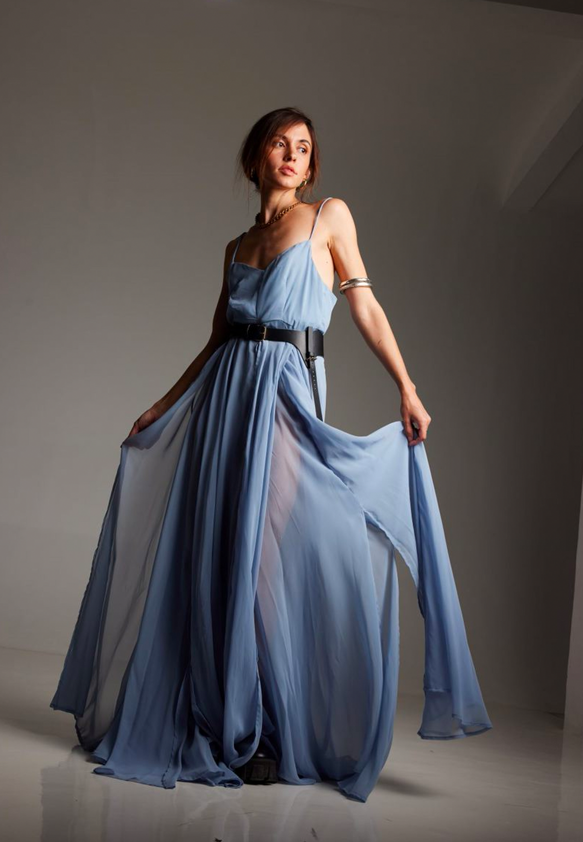 OLSEN MAXI DRESS LIGHT BLUE