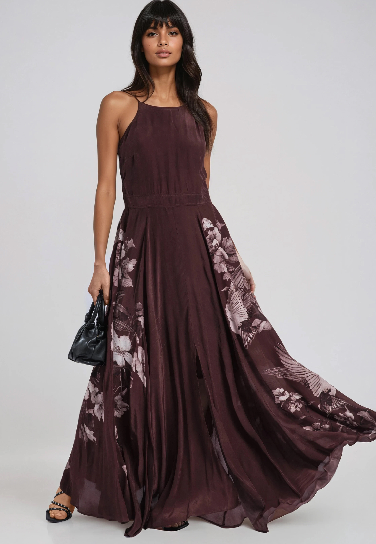 INVERSION DRESS BROWN