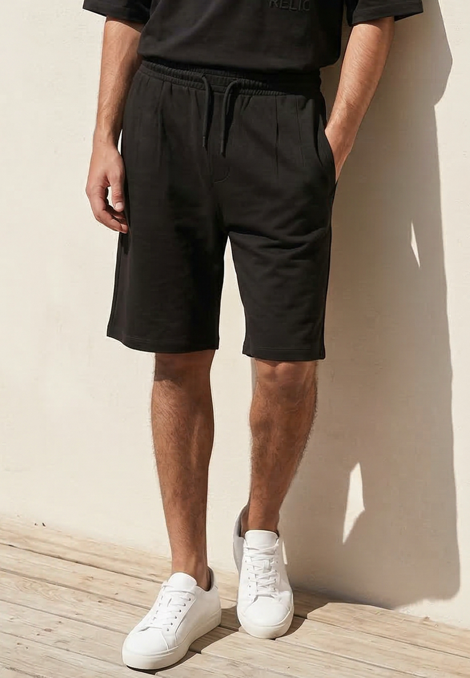 SLUB SHORTS BLACK