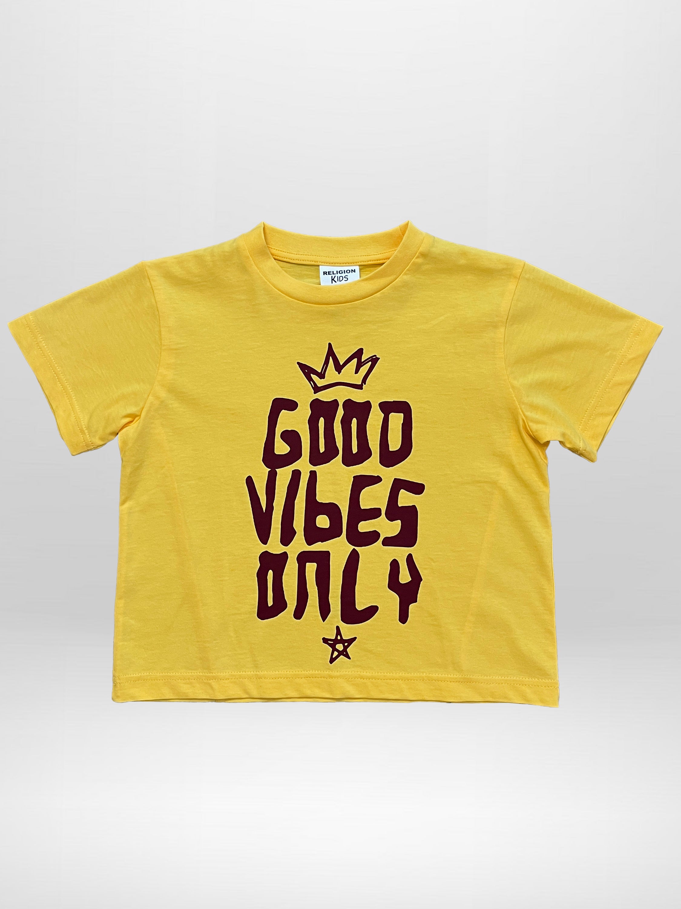 GOOD VIBES GIRLS T-SHIRT YELLOW
