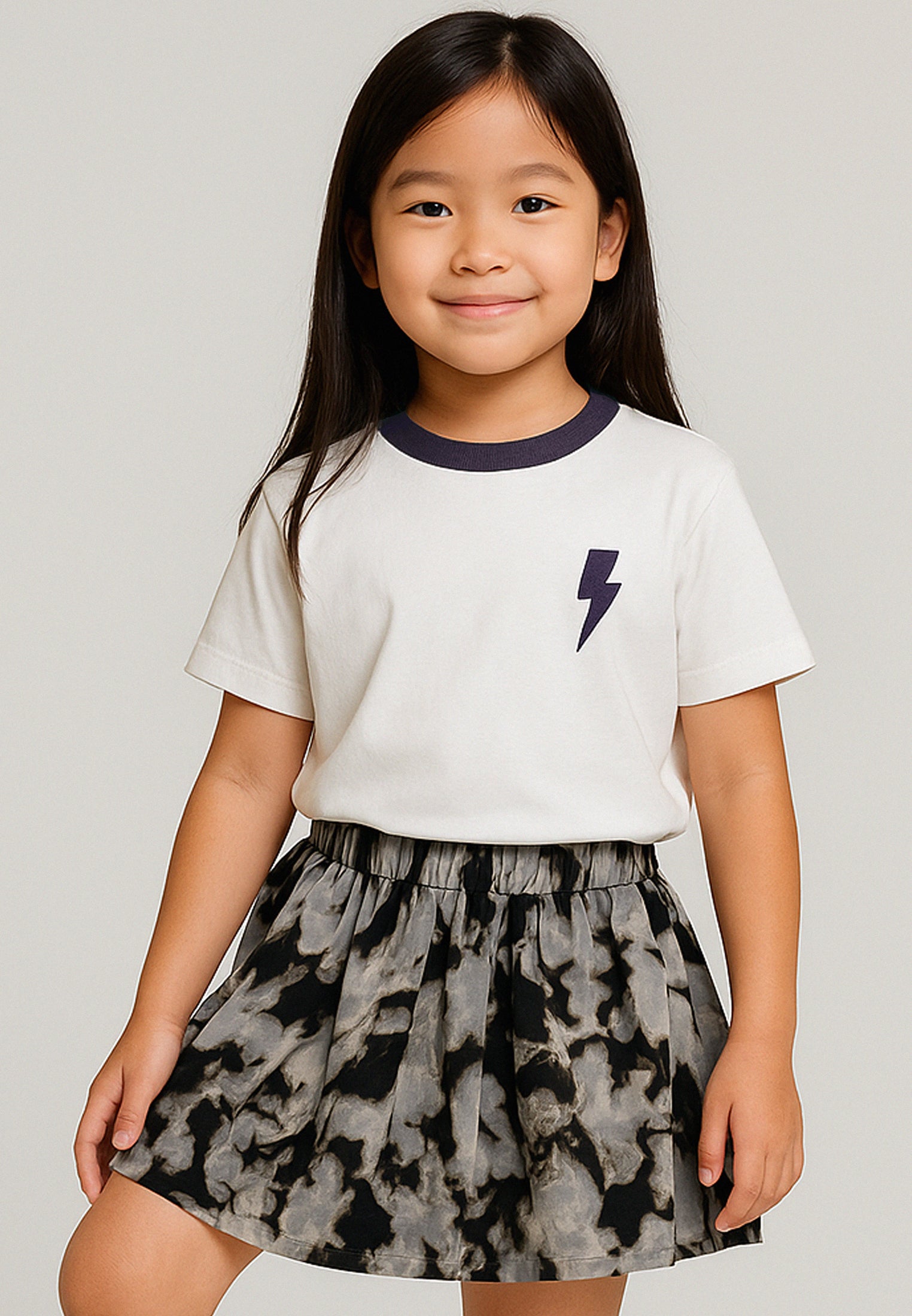LIGHTNING BOLT GIRLS T-SHIRT MAUVE