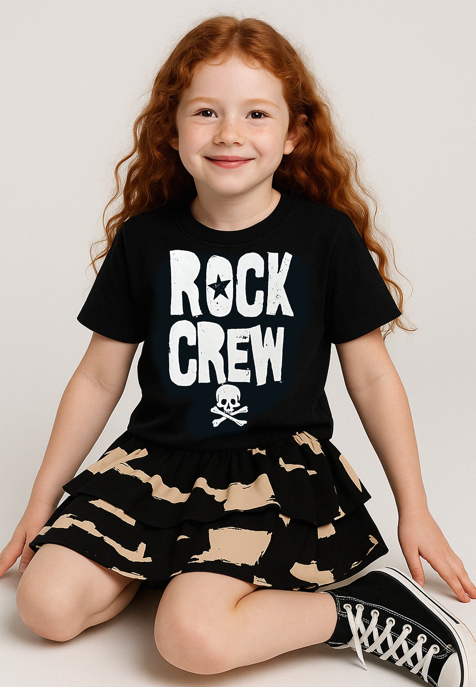 ROCK CREW GIRLS T-SHIRT BLACK