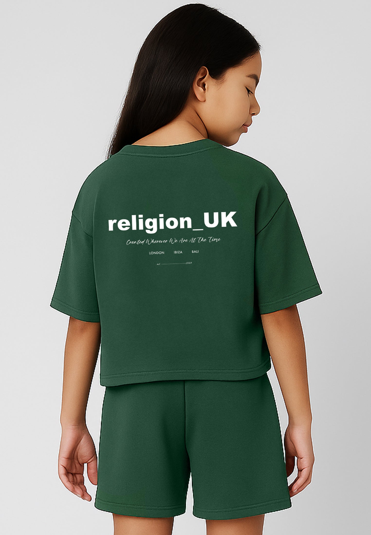 RELIGION GIRLS OVERSIZED T-SHIRT GREEN