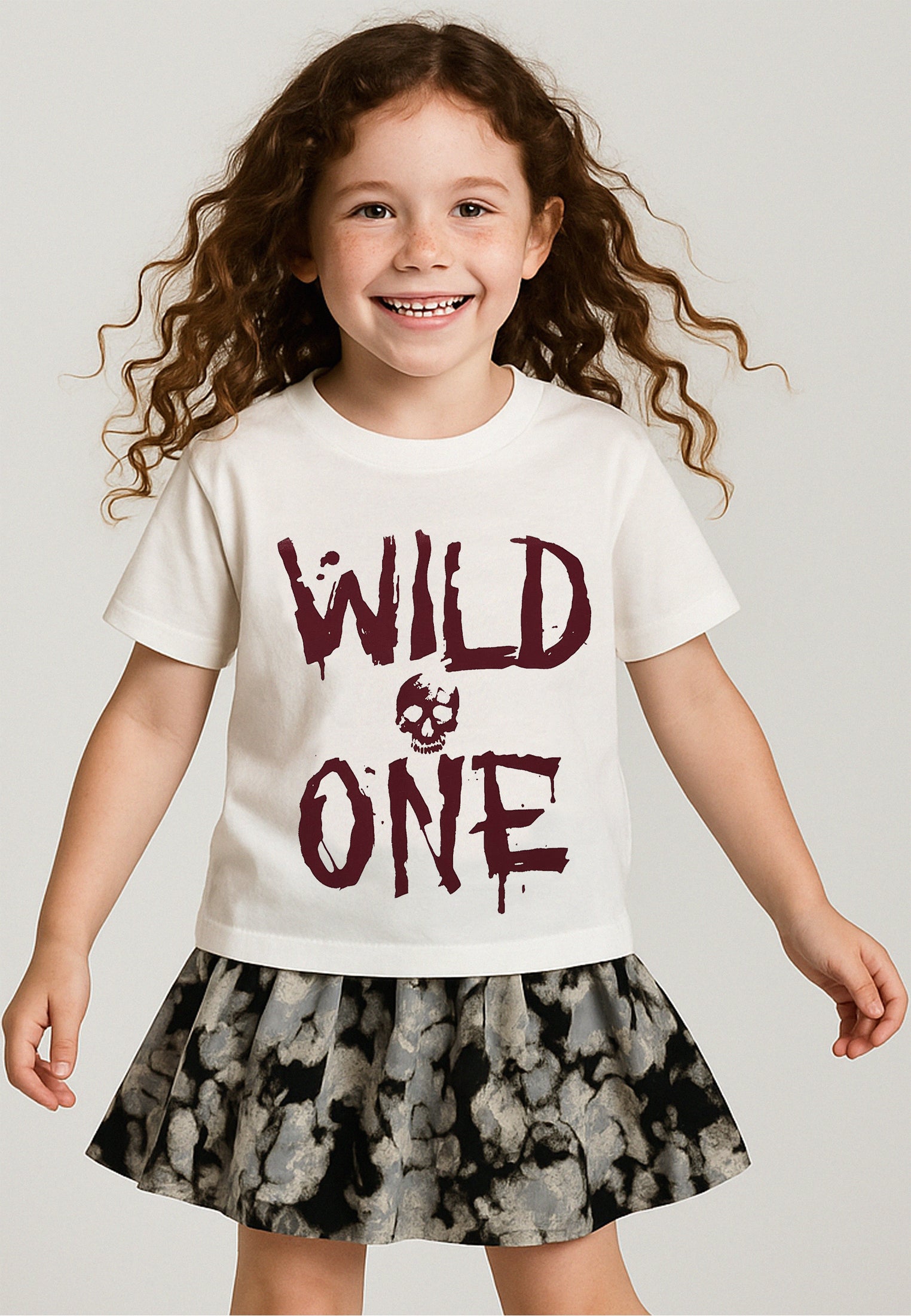 WILD ONE GIRLS T-SHIRT OFF WHITE