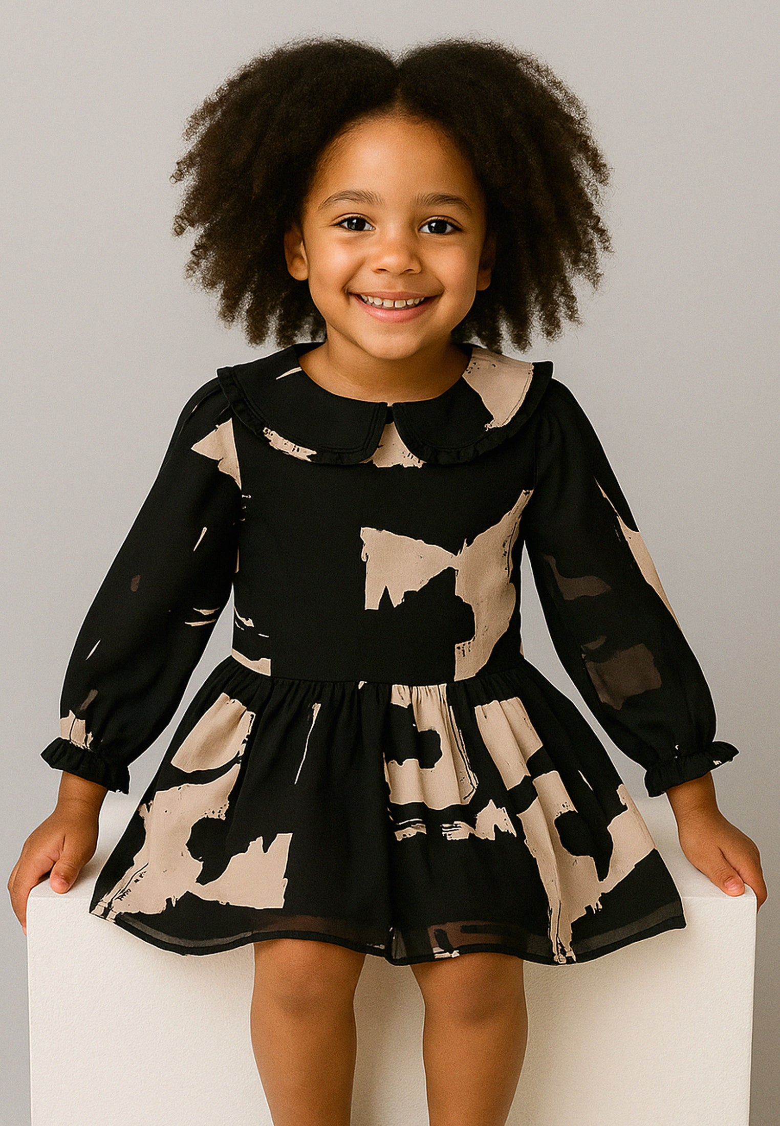 AMELIE DRESS FACADE BLACK & ASHES