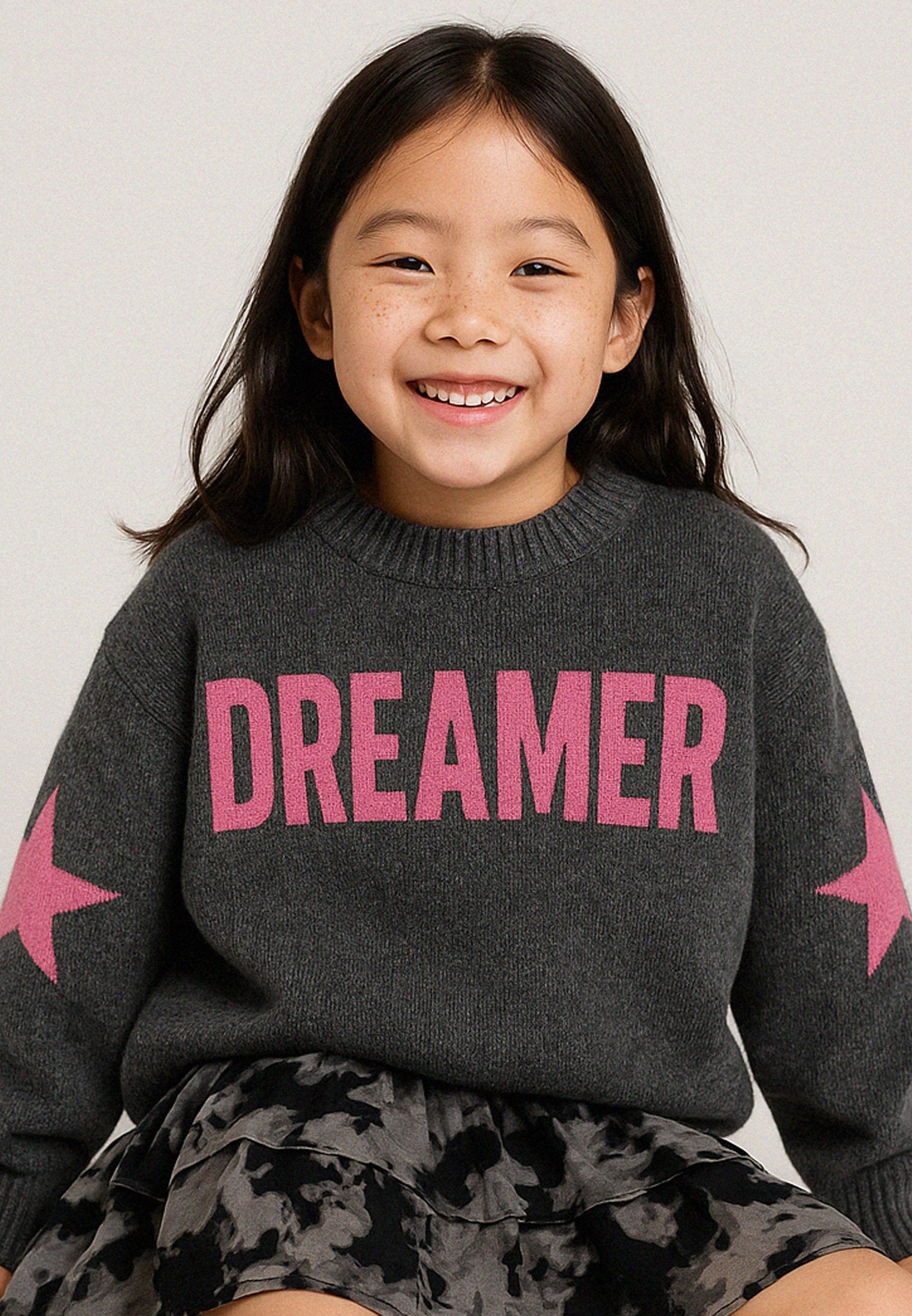 GIRLS DREAMER JUMPER CHARCOAL