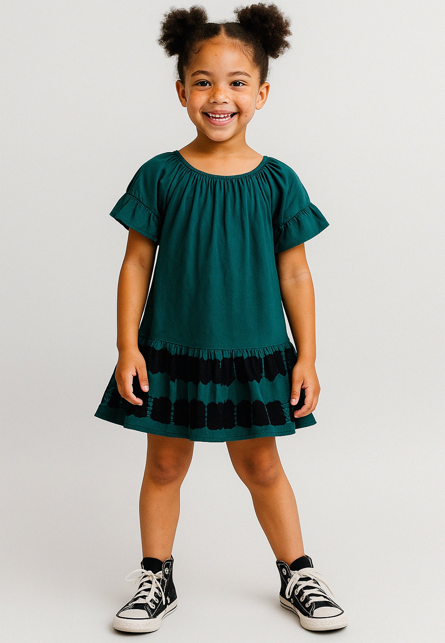 JANE DRESS EDEN GREEN & BLACK