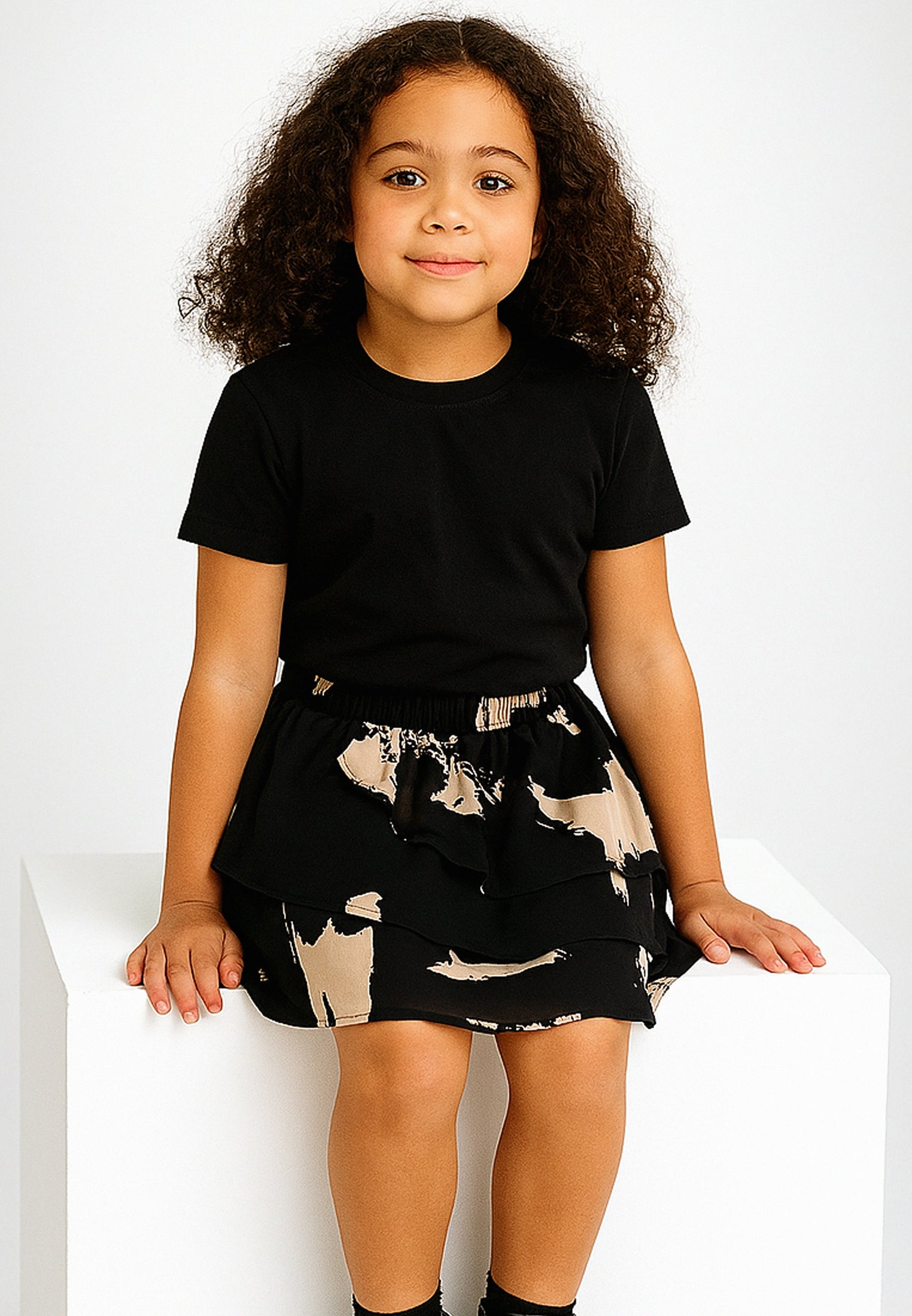 LINDA SKIRT FACADE BLACK & ASHES