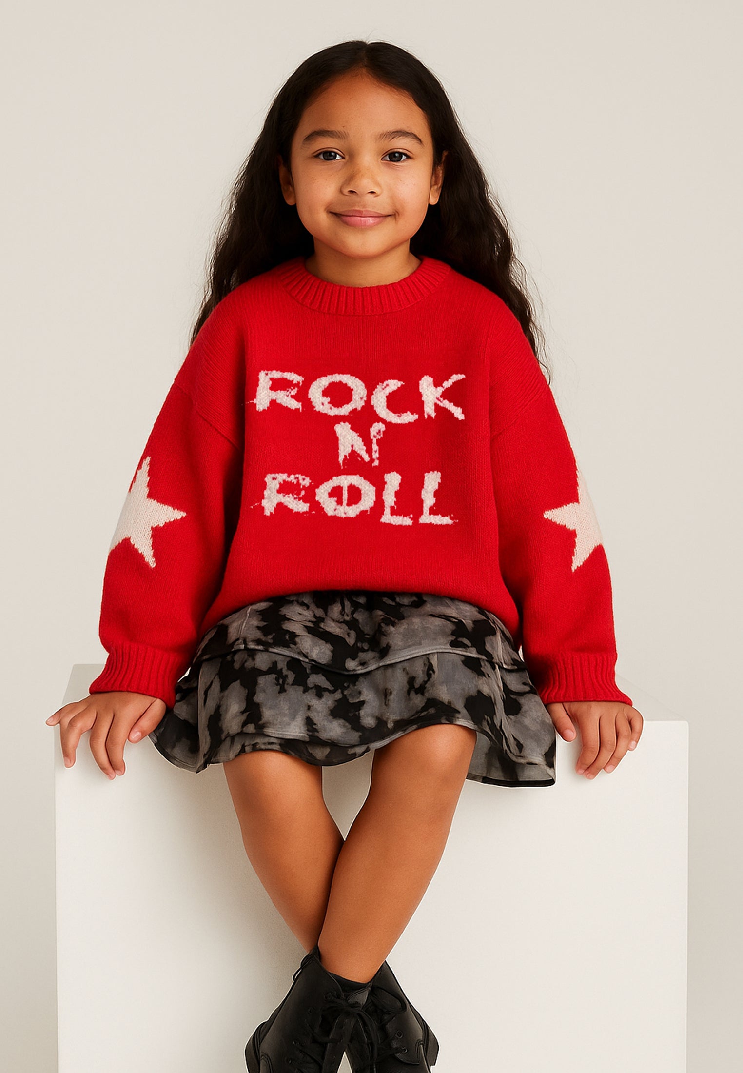 GIRLS ROCK N ROLL JUMPER RED
