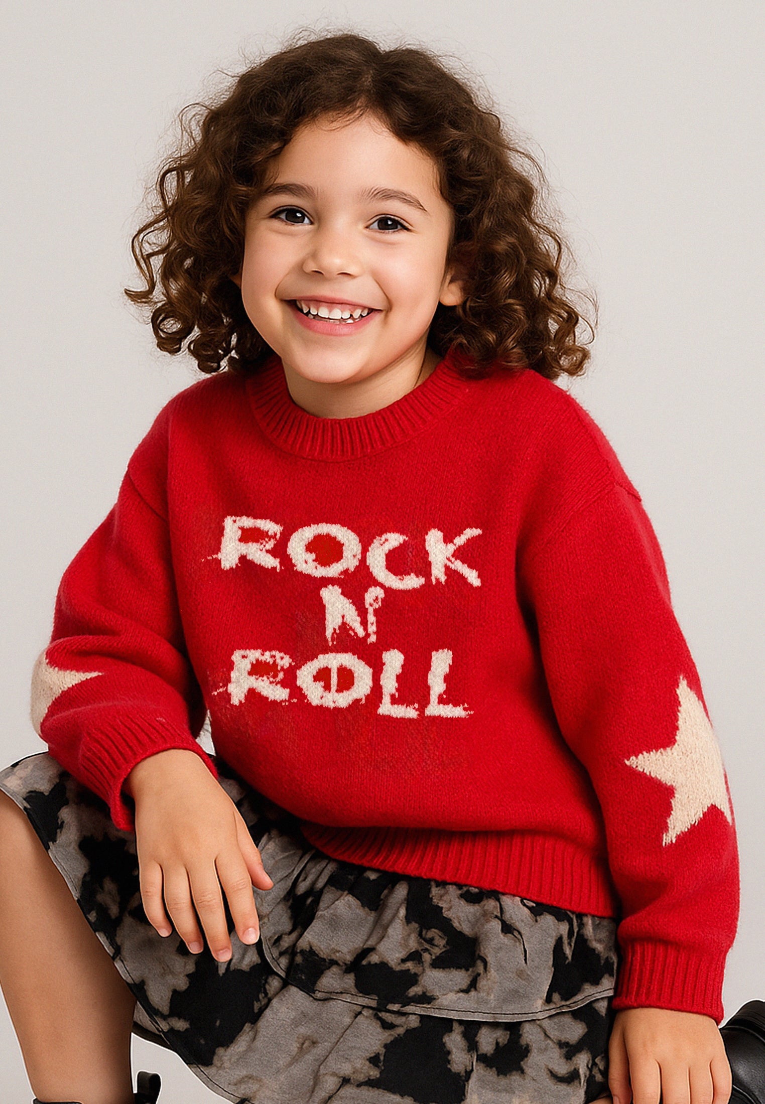 GIRLS ROCK N ROLL JUMPER RED