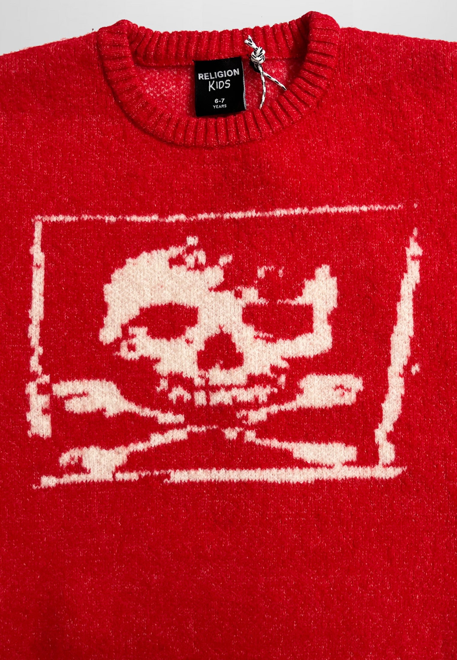 GIRLS SKULLY JUMPER RED
