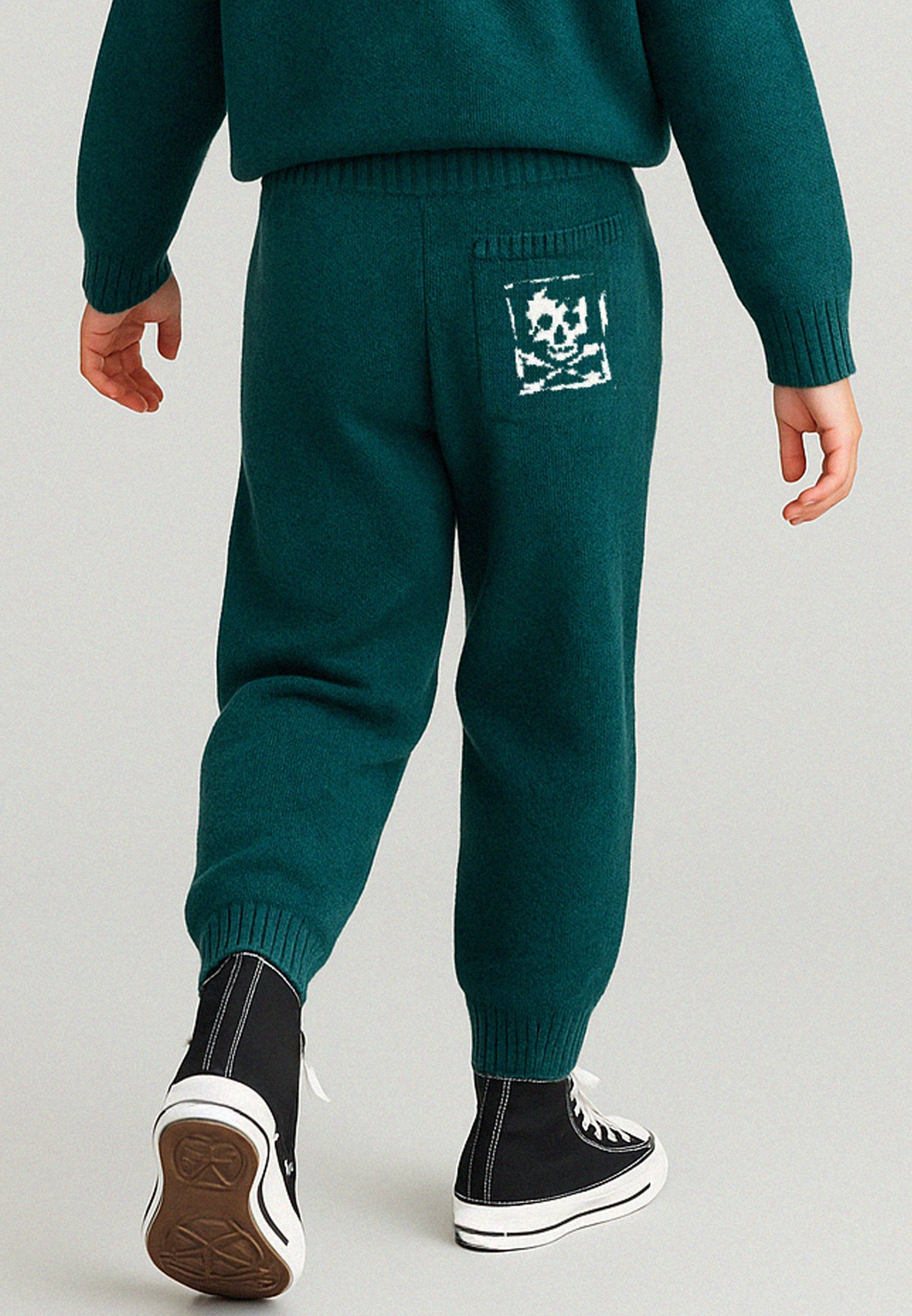 GIRLS SKULLY LOGO PANTS FOREST GREEN
