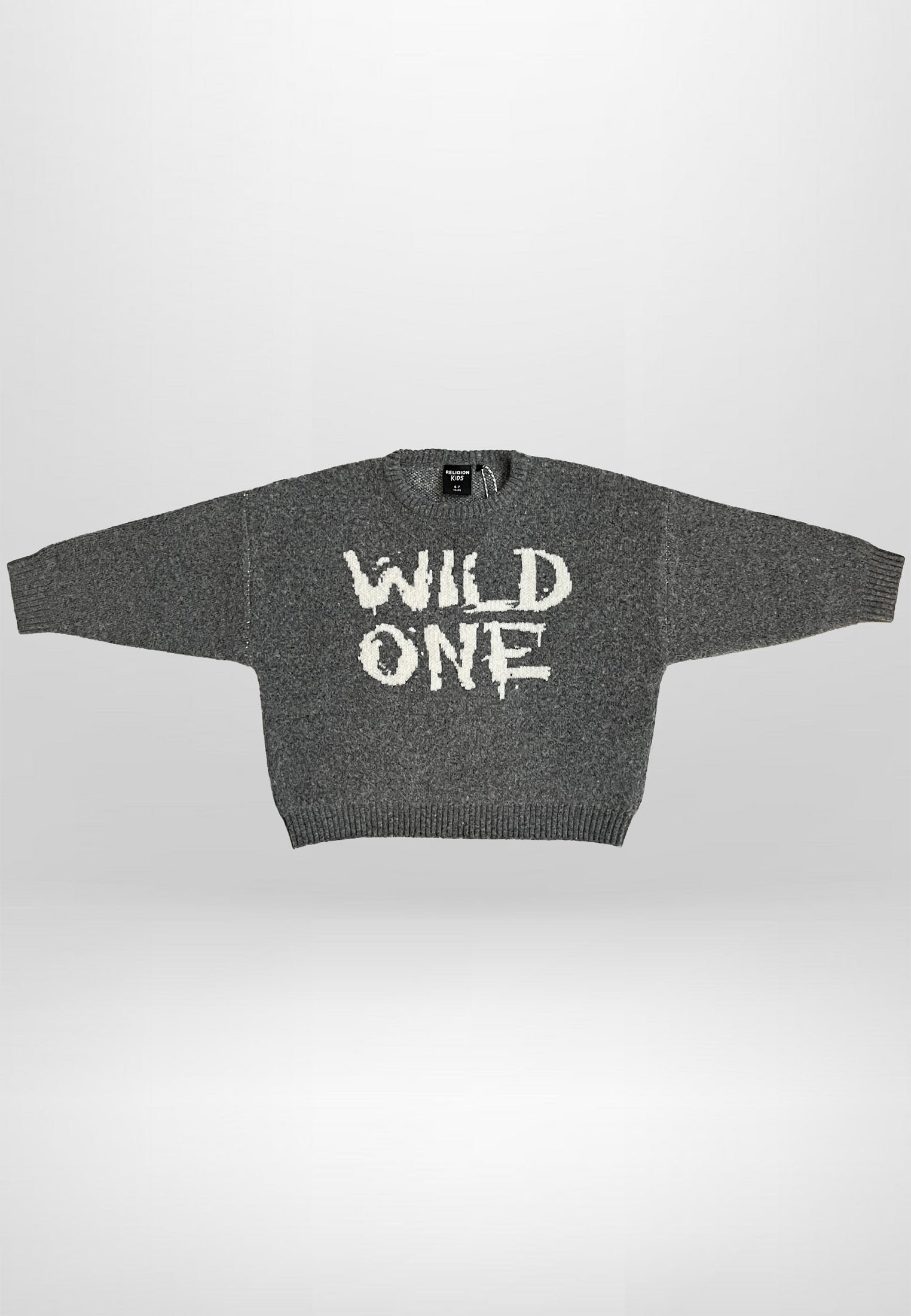 GIRLS WILD ONE JUMPER CHARCOAL
