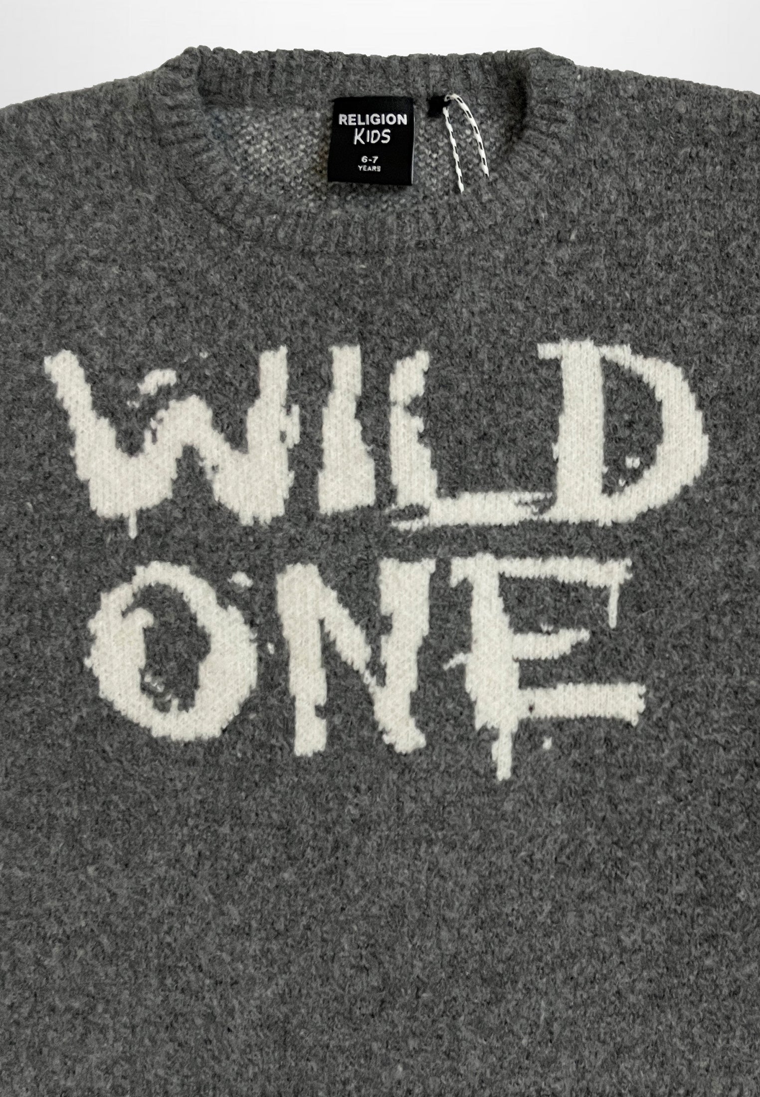 GIRLS WILD ONE JUMPER CHARCOAL
