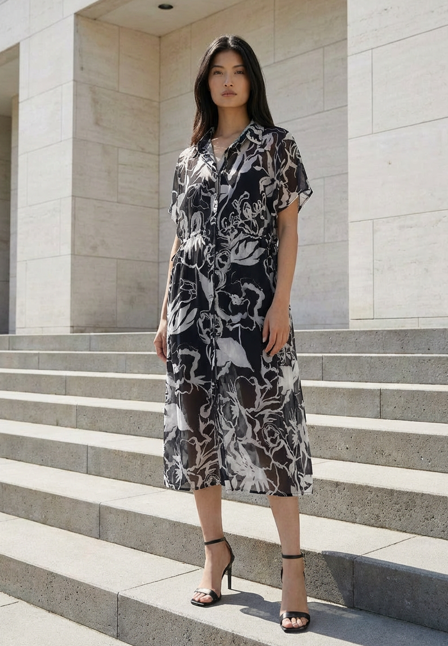NOBLE SHIRTDRESS RISE BLACK